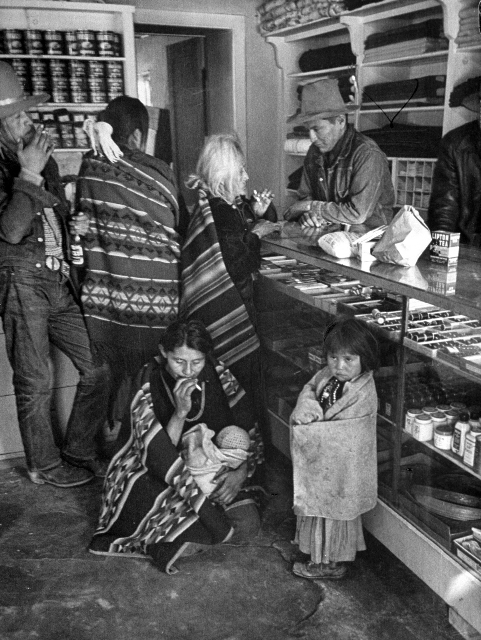 Navajos trading at the store on the reservation.