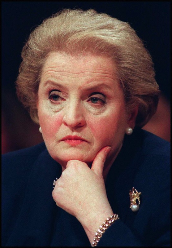 Secretary of State designate Madeleine Albright li