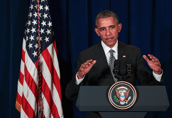 U.S. President Barack Obama speak to media during news conference on November 22, 2015 in Kuala Lumpur, Malaysia.