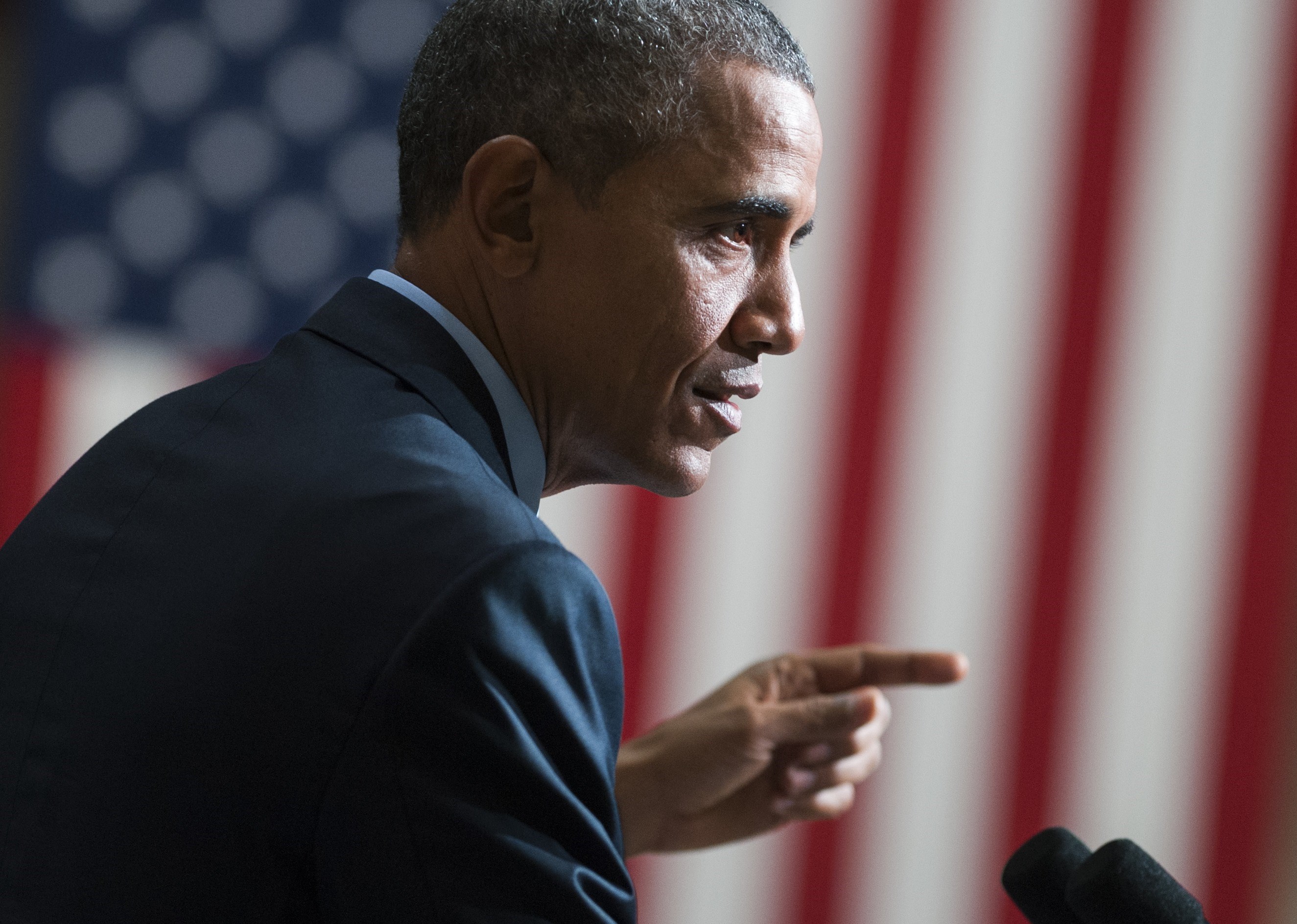 President Obama speaks at Rutgers University in Newark, N.J. on Nov. 2, 2015. (Saul Loeb—Getty Images)