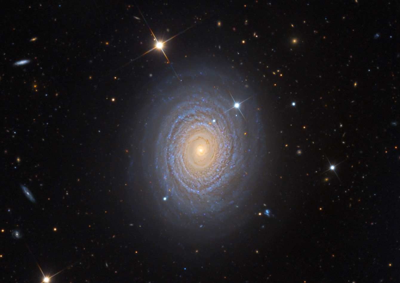 Spiral galaxies are delicate and subtle things. This one, NGC 488, is 90 million light years away. The photo was captured at the Mount Lemmon SkyCenter in Arizona and released on Oct. 25, 2015.