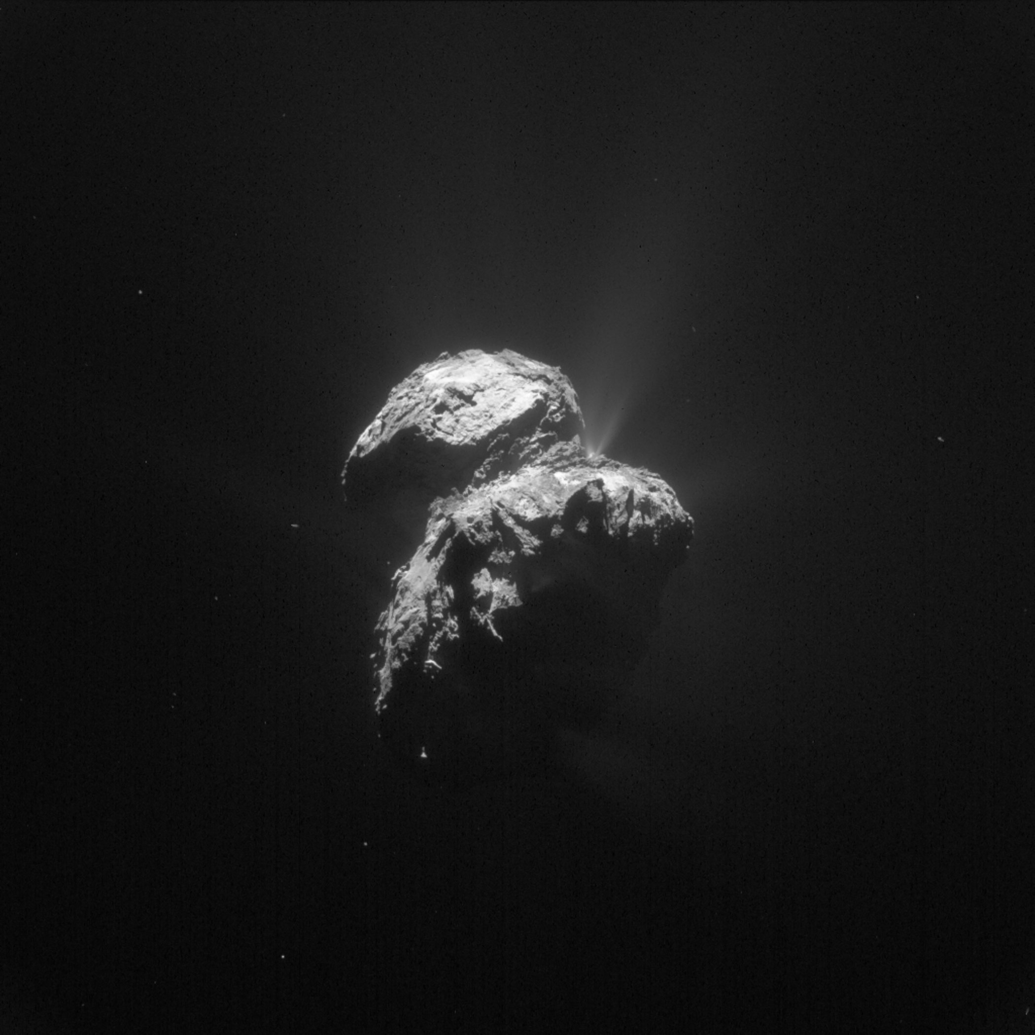 Comet 67P, photographed by the Rosetta Orbiter from a distance of 79 miles on Nov. 22, 2015.