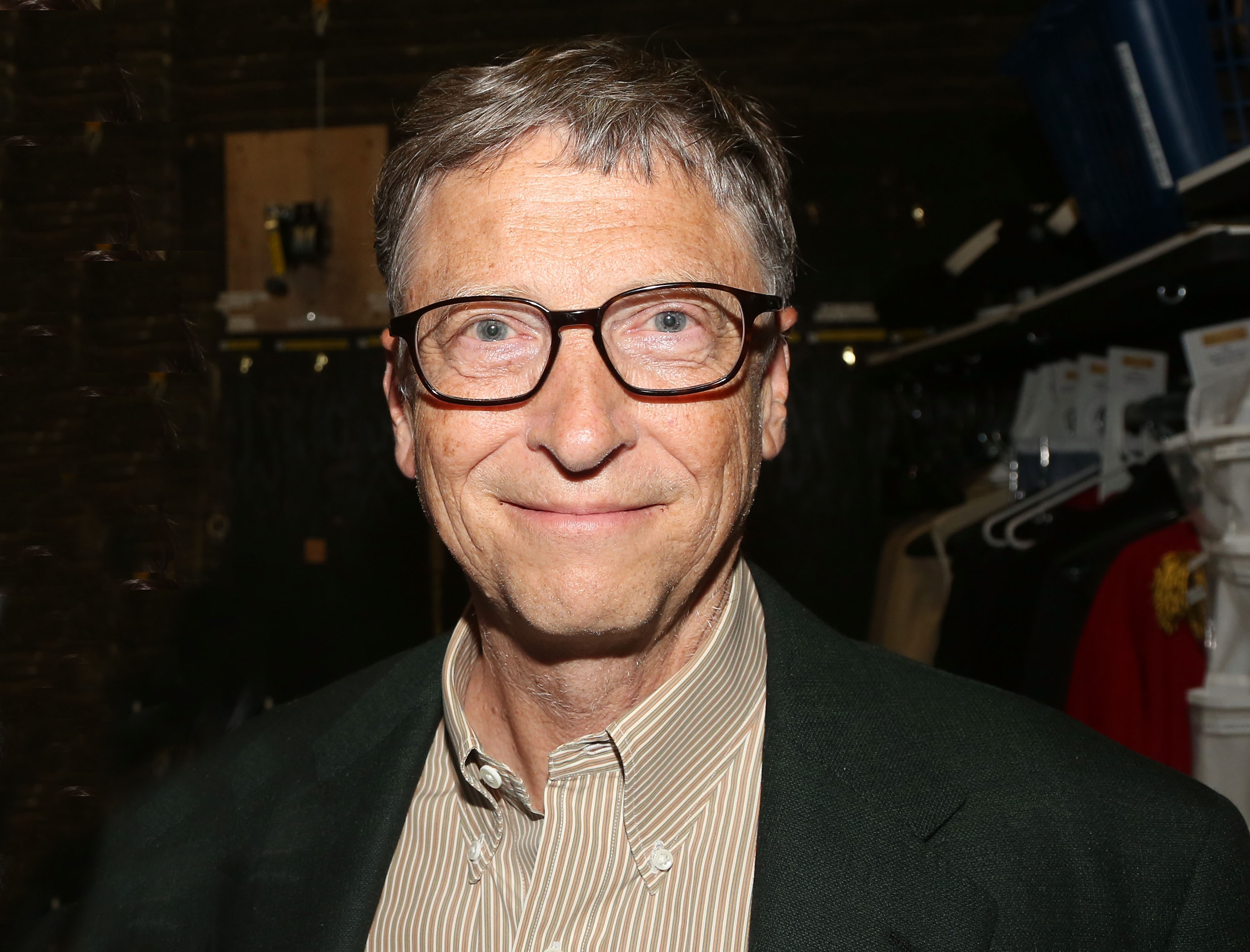 Bill Gates at the backtage of the musical 'Hamilton' on Broadway in New York City on Oct. 11, 2015.