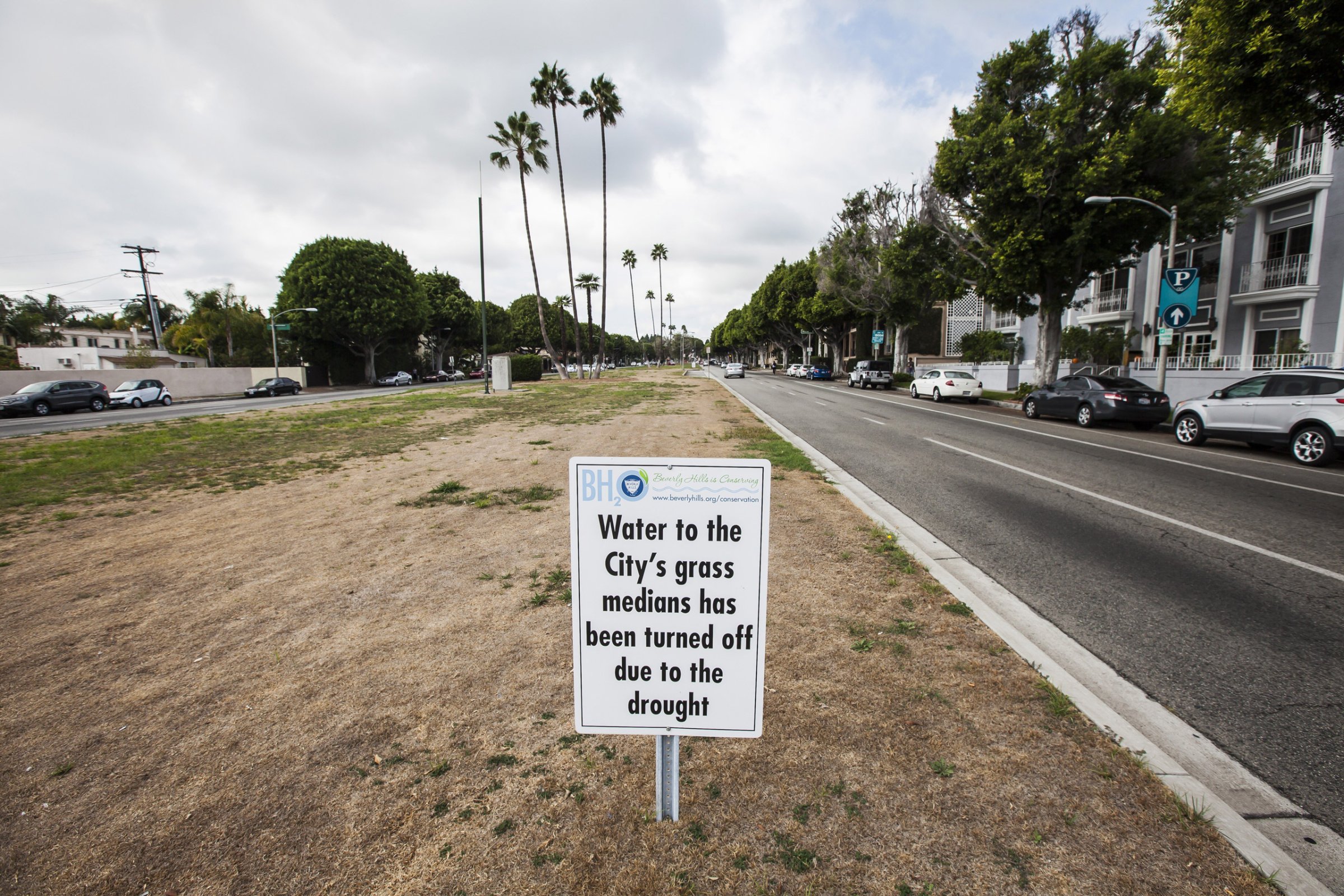 02 Nov 2015, Beverly Hills, California, USA --- The City of Beverly Hills along with three other California cities was fined $61,000 by the state's water resources board for water wasting. The city has not cut back on water use and not met the state's requirements for water saving cut backs due to the severe drought. The wealthy residents of Beverly Hills on average use 3 to 4 times more water per household than neighboring cities. --- Image by © Ted Soqui/Ted Soqui Photography/Corbis