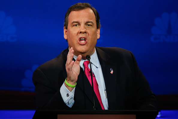 Chris Christie participates in the Republican Presidential Debate in Boulder, Colorado on Oct. 28, 2015. (CNBC/Getty Images)