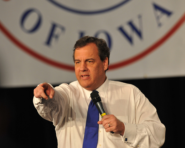 Republican presidential candidate and New Jersey Gov. Chris Christie, speaks at the Growth and Opportunity Party, at the Iowa State Fair in Des Moines, Iowa, Saturday October 31, 2015. (Steve Pope—Getty Images)