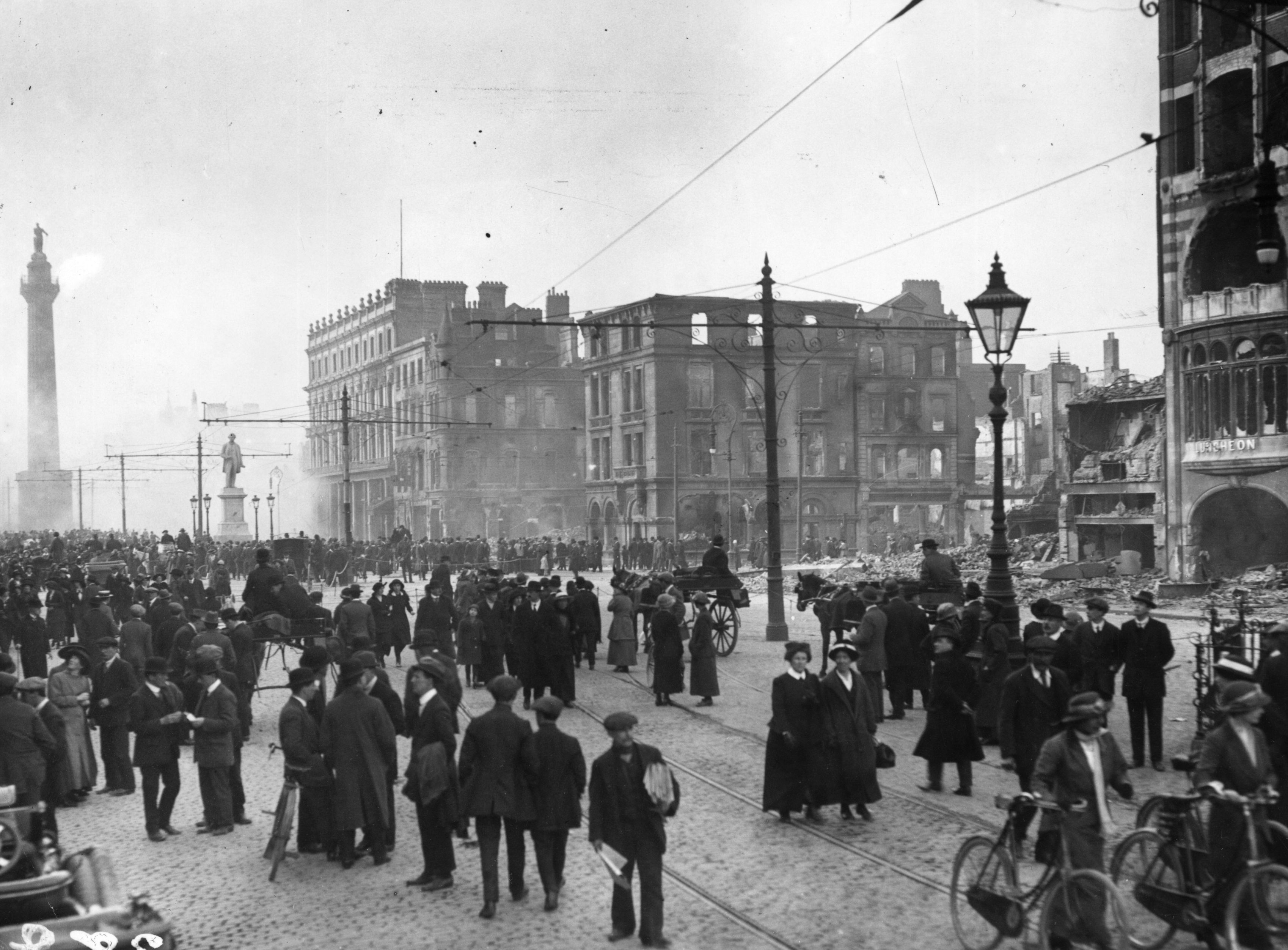 Bomb damage in Dublin following the Easter Rising