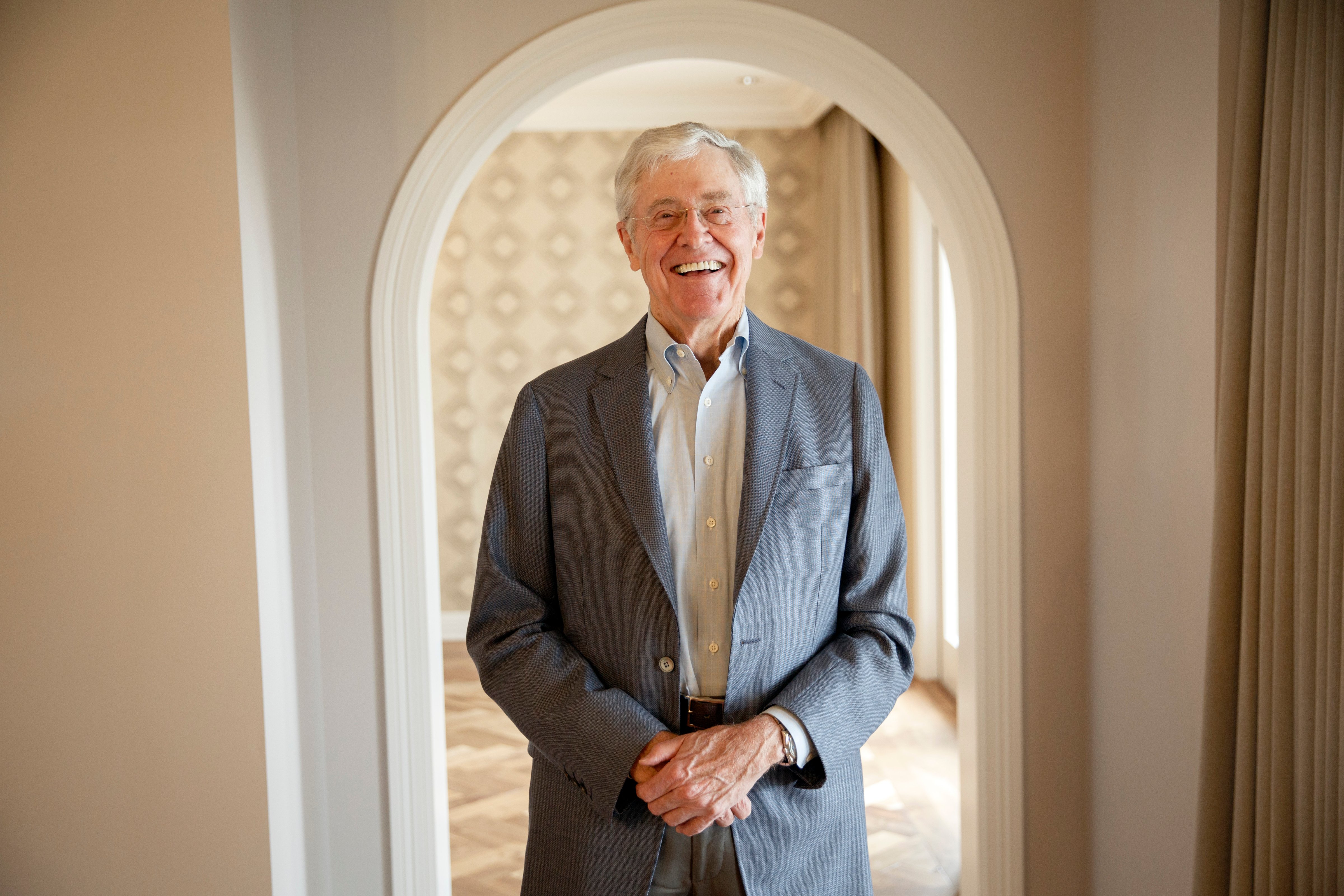Charles Koch stands for a portrait after an interview with the Washington Post at the Freedom Partners Summit on Aug. 3, 2015 in Dana Point, CA (Patrick T. Fallon—The Washington Post/Getty Images)