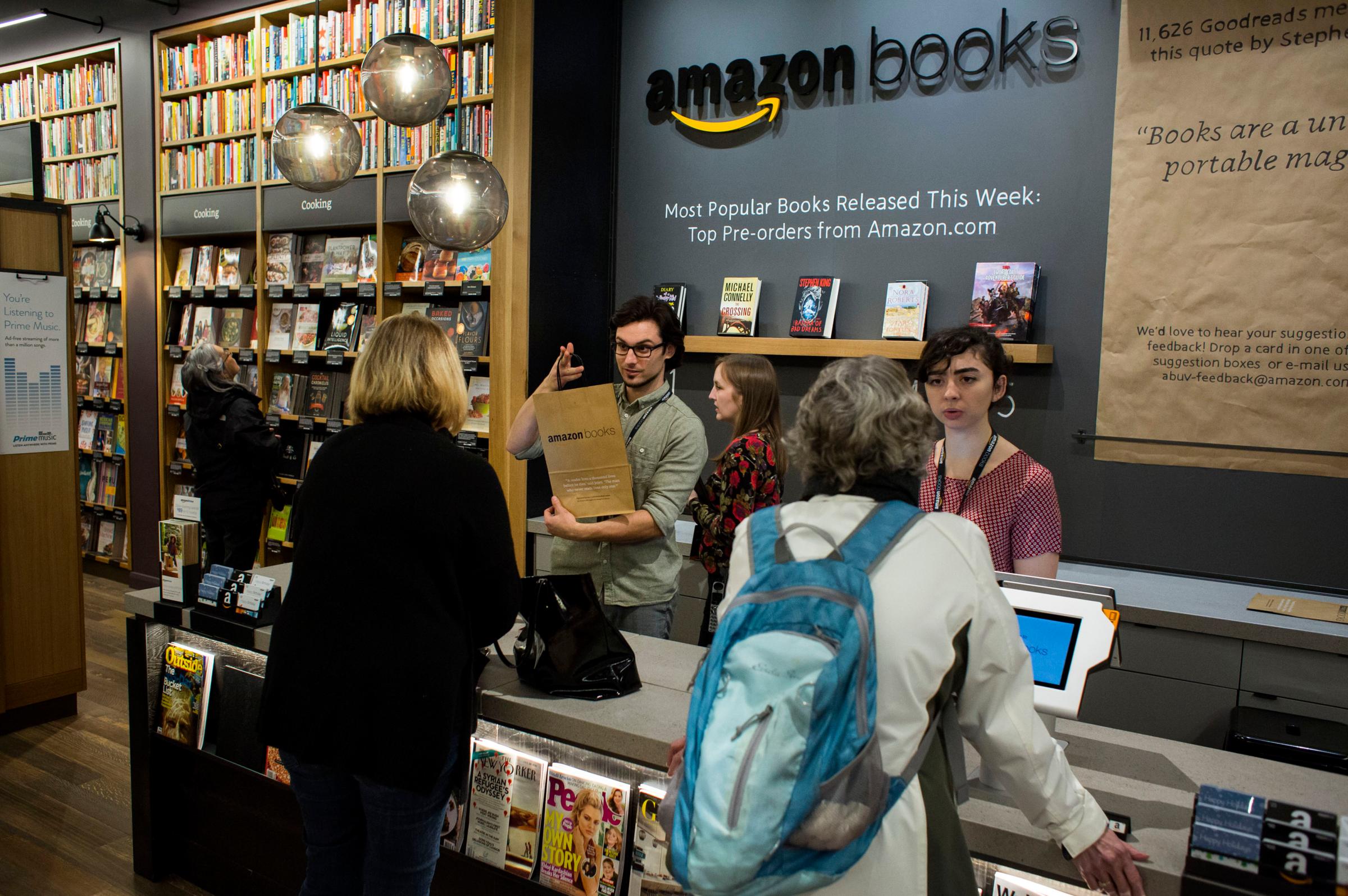 Inside The First Amazon.com Inc. Brick And Mortar Bookstore