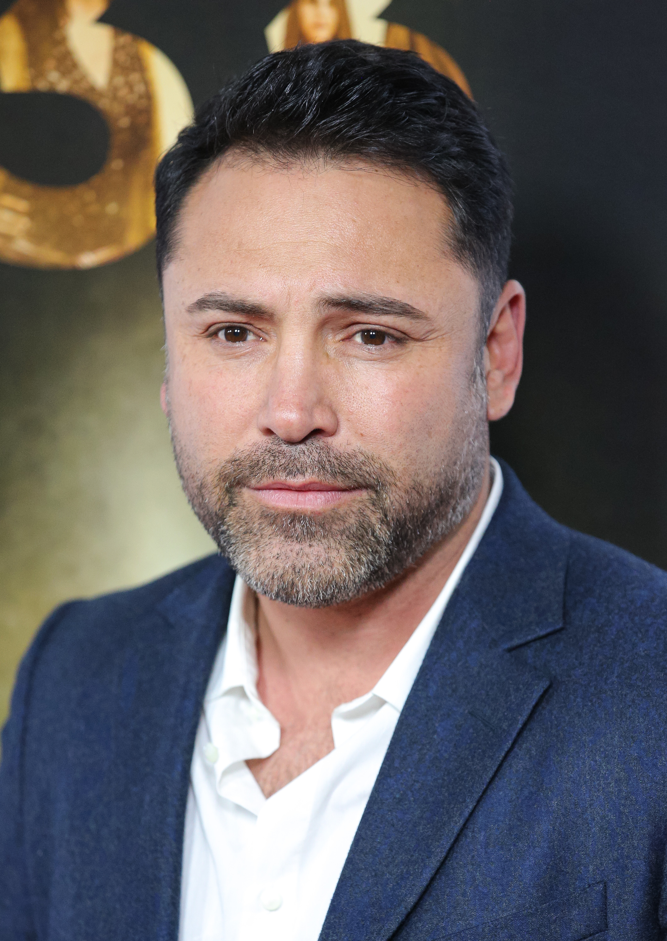 Former professional boxer Oscar De La Hoya attends the Centerpiece Gala premiere of Alcon Entertainment's 'The 33' at TCL Chinese Theatre on November 9, 2015 in Hollywood, California. (Imeh Akpanudosen—Getty Images)