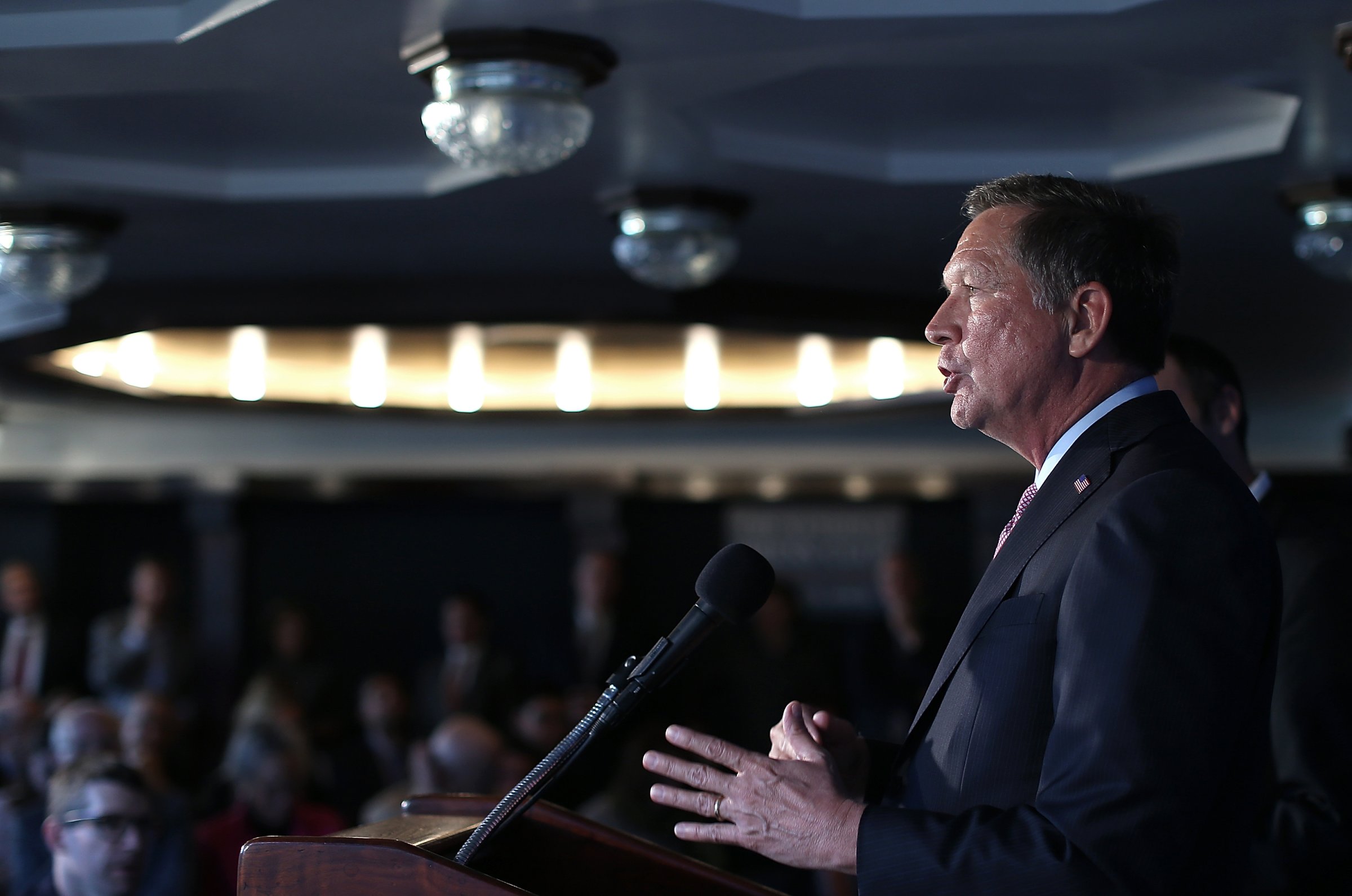 GOP Presidential Candidate Gov. John Kasich Holds Outlines His New National Security Strategy
