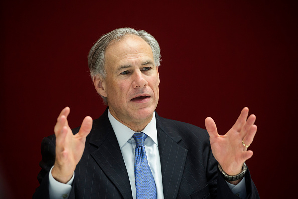 Greg Abbott, governor of Texas, speaks during an interview in New York, U.S., on Tuesday, July 14, 2015.