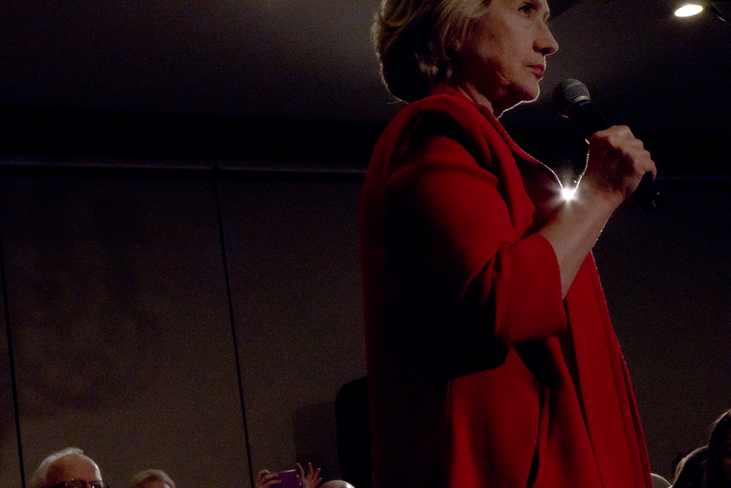 Hillary Clinton at a rally in Manchester, NH 2015.