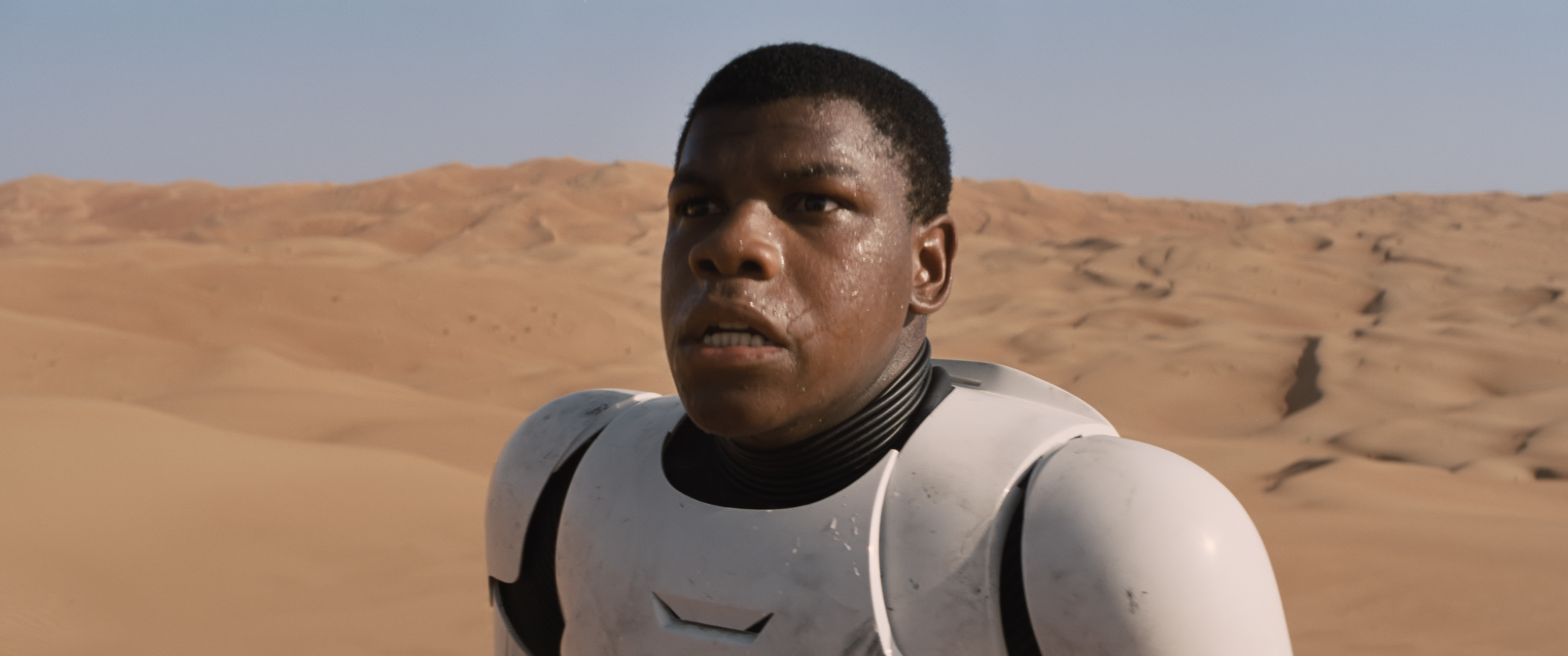 John Boyega portrays a stormtrooper in the new Star Wars movie.