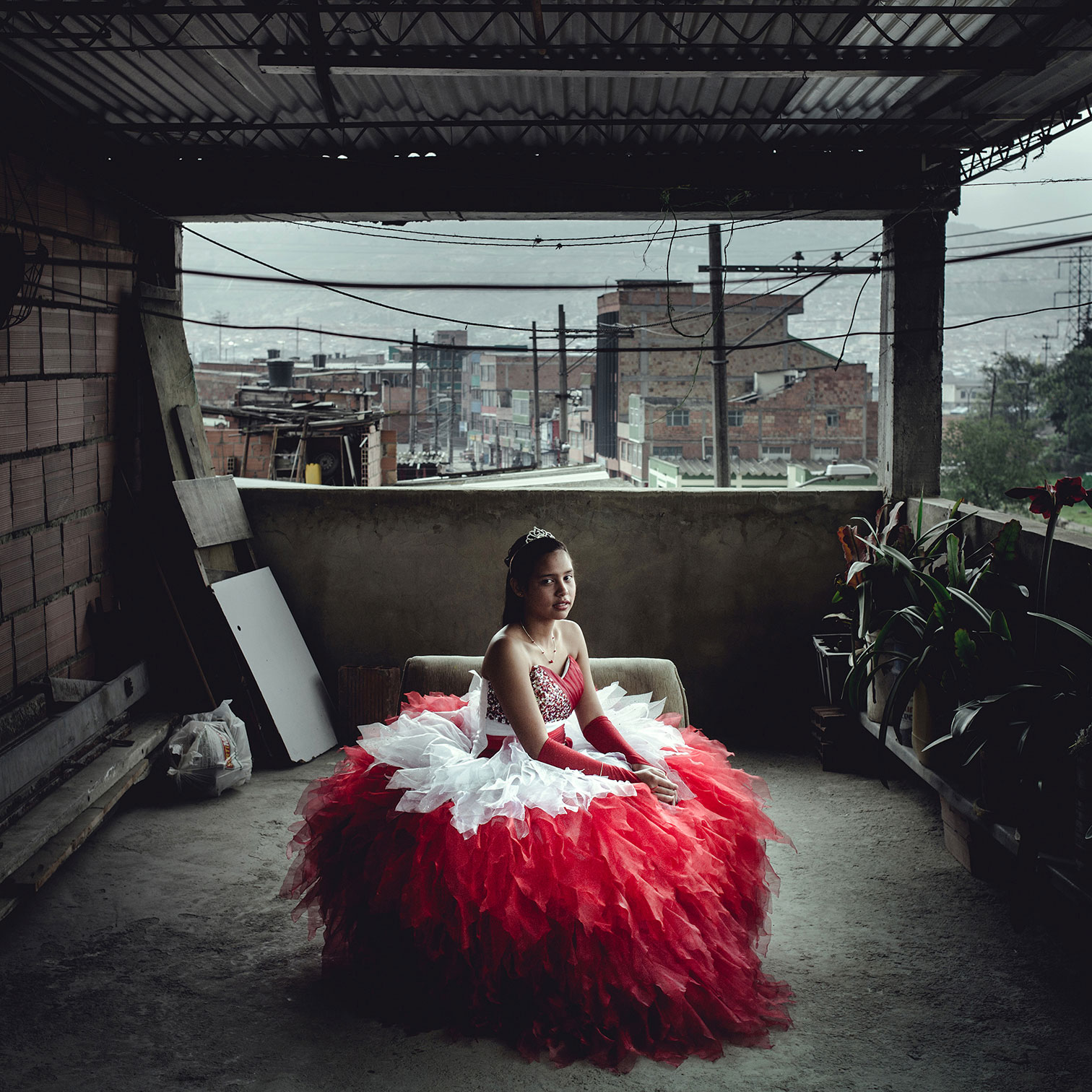 Laura Cristina Zarta in her Quinceanera Dress, Bogotá