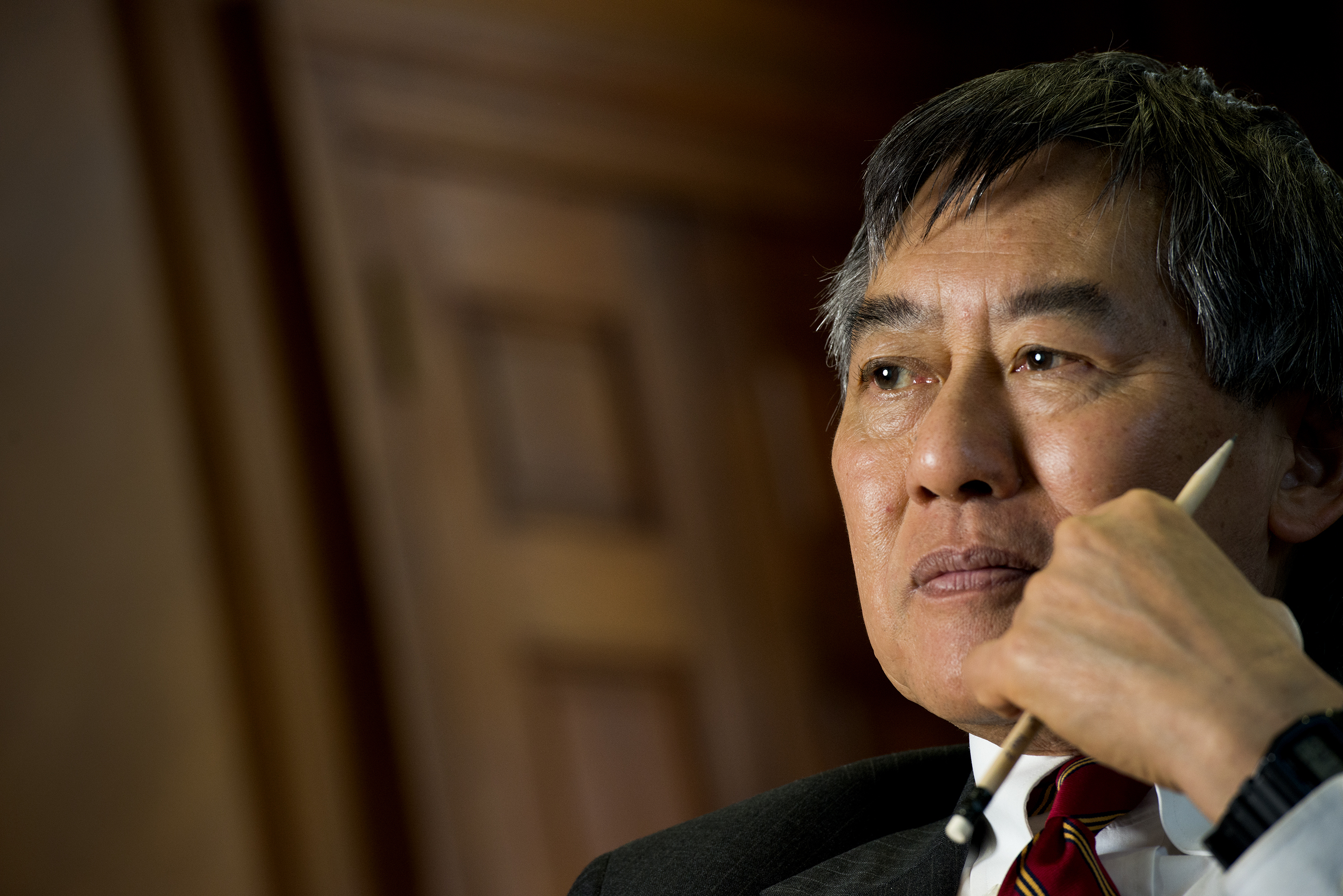 University of Maryland President Wallace Loh in College Park, MD on April 10, 2014.