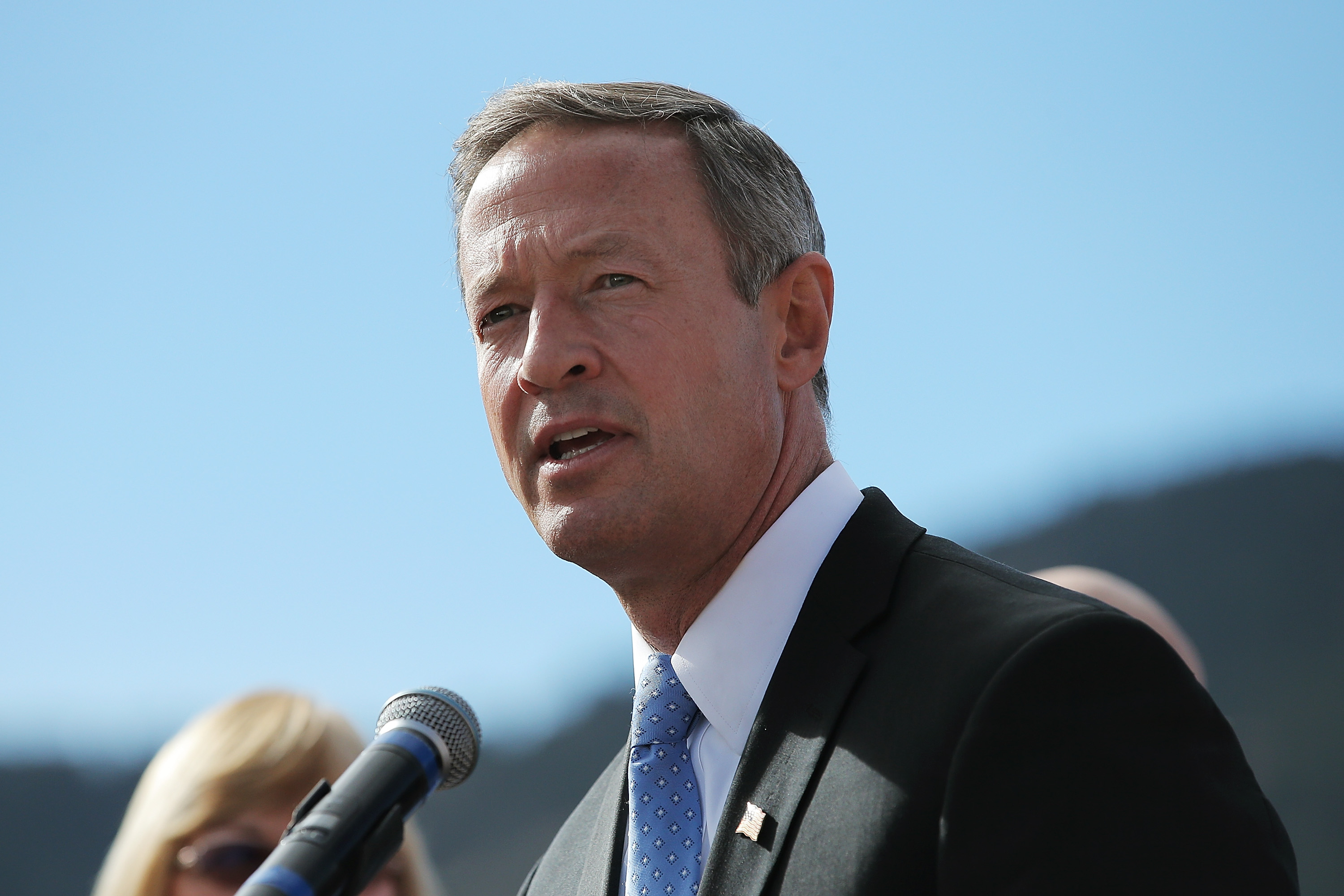 Martin O'Malley speaks hours before a Republican presidential debate in Boulder, Colo., on Oct. 28, 2015 (Andrew Burton—Getty Images)