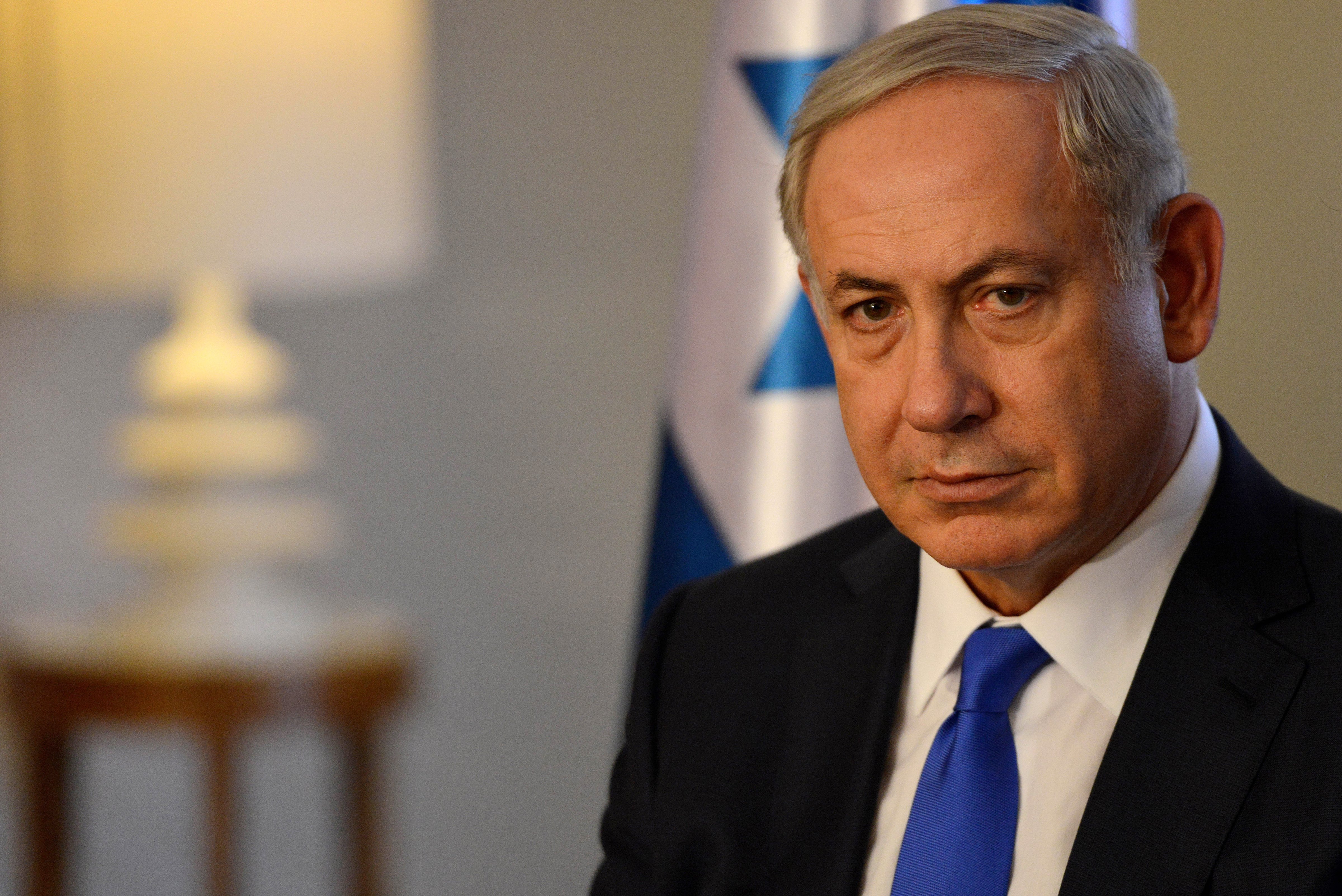 Israeli Prime Minister Benjamin Netanyahu is seen prior to bilateral talks