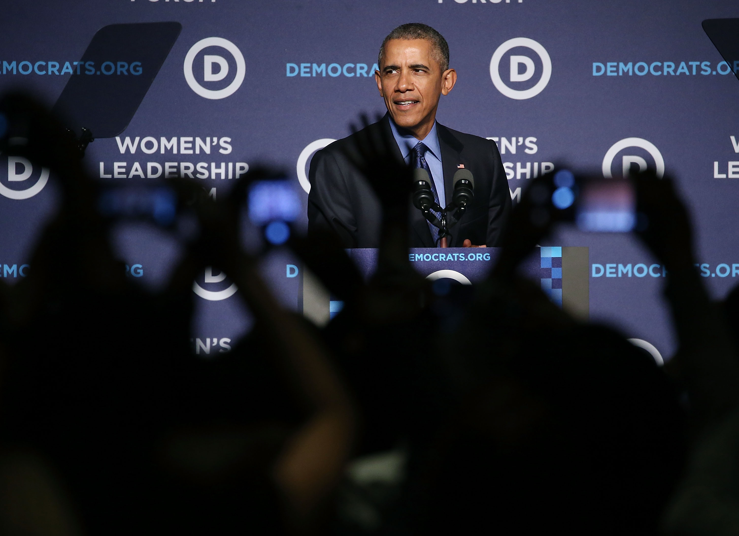 Obama, Democratic Presidential Candidates Attend Women's Leadership Forum Conf.