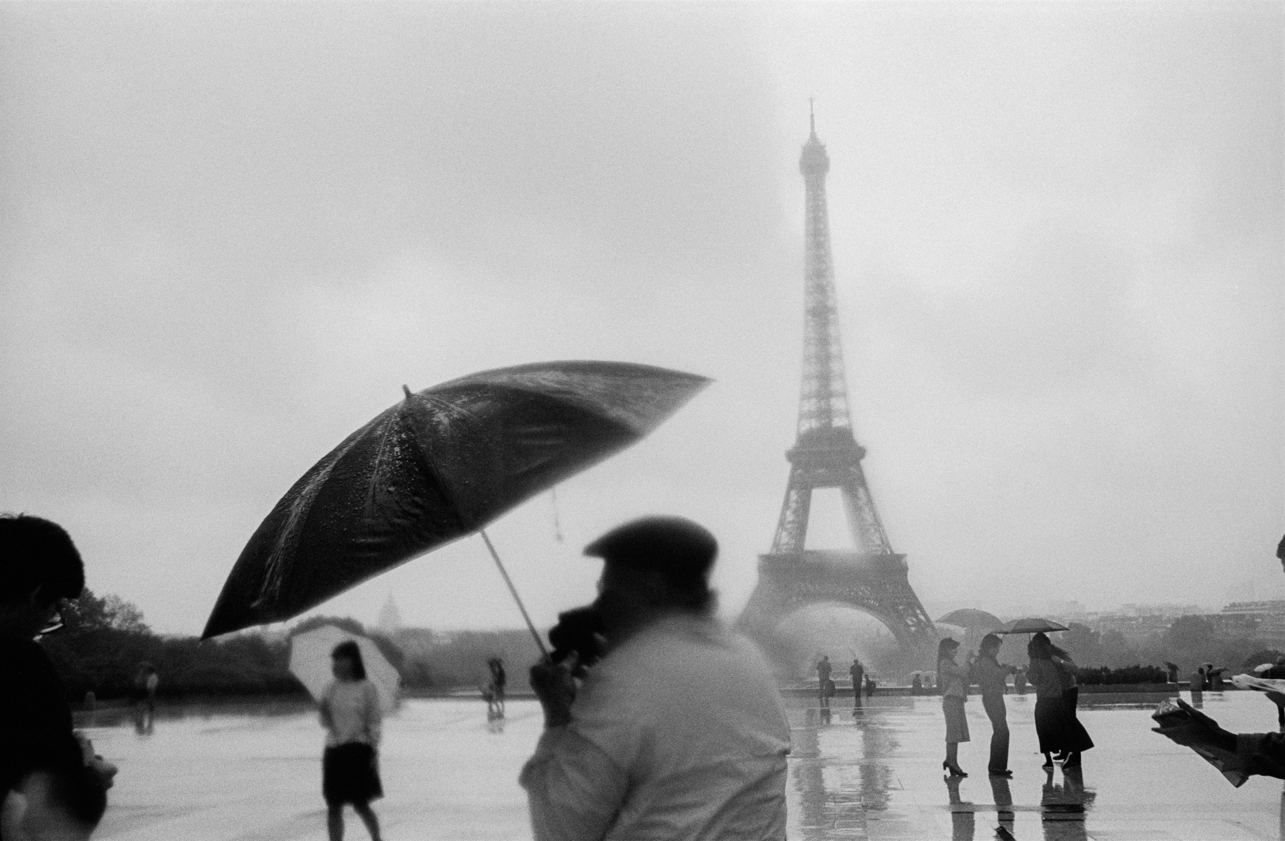 The Eiffel Tower viewed from the Place du Trocadéro in Paris in 1984.
