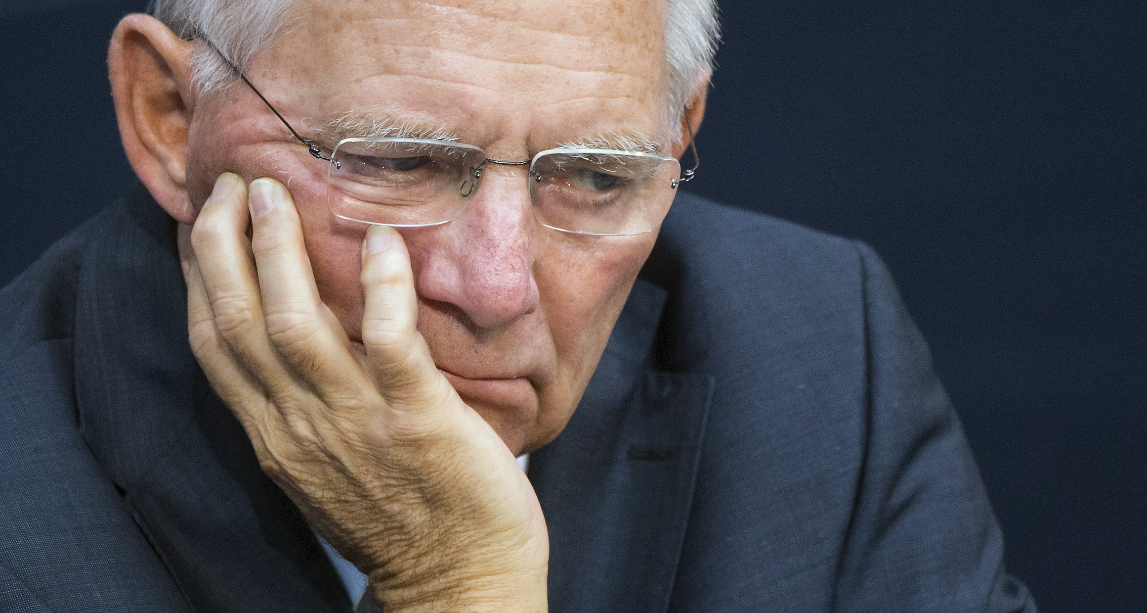 German Finance Minister Wolfgang Sch&auml;uble attends a session of the lower house of Parliament, the Bundestag, in Berlin on Nov. 6, 2015 (Hannibal Hanschke—Reuters)