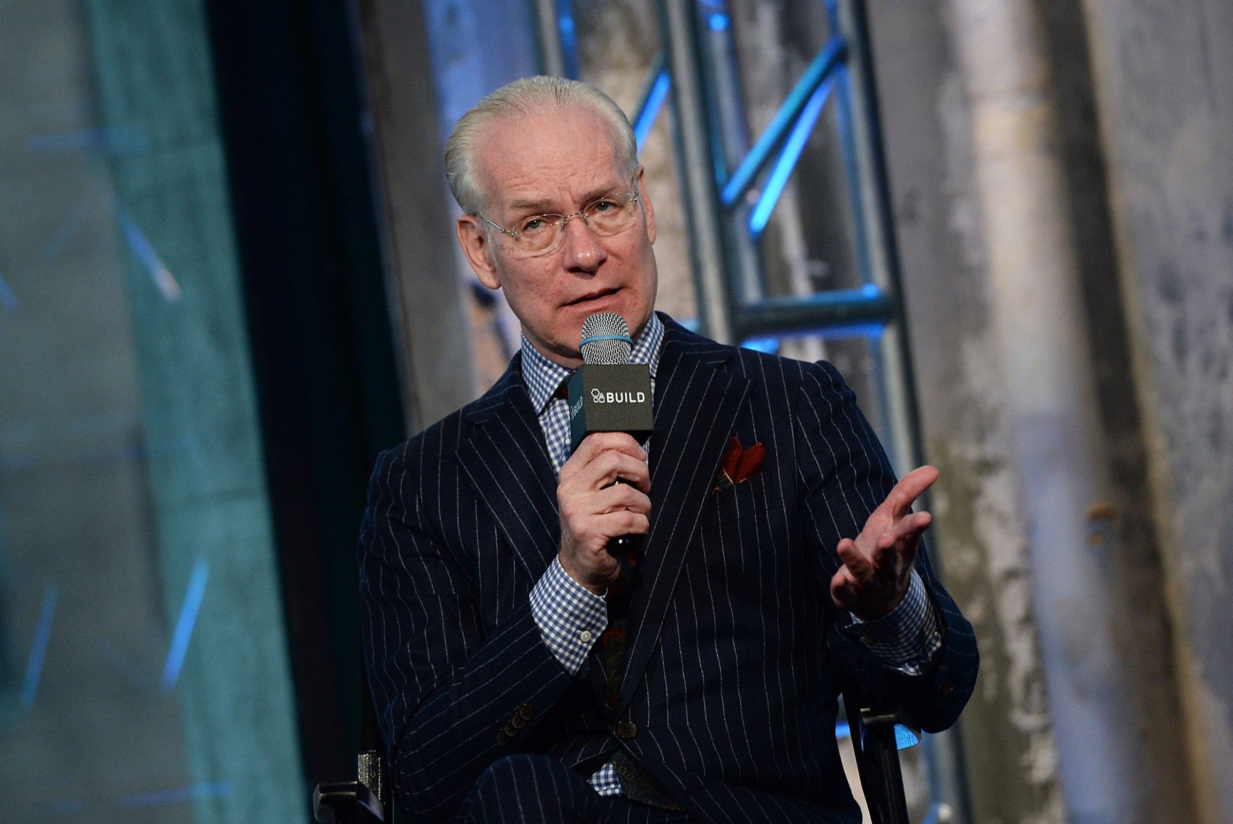 NEW YORK, NY - NOVEMBER 05: TV personality Tim Gunn visits AOL BUIL to discuss the upcoming season of "Project Runway Junior" at AOL Studios In New York on November 5, 2015 in New York City. (Photo by Slaven Vlasic/Getty Images)