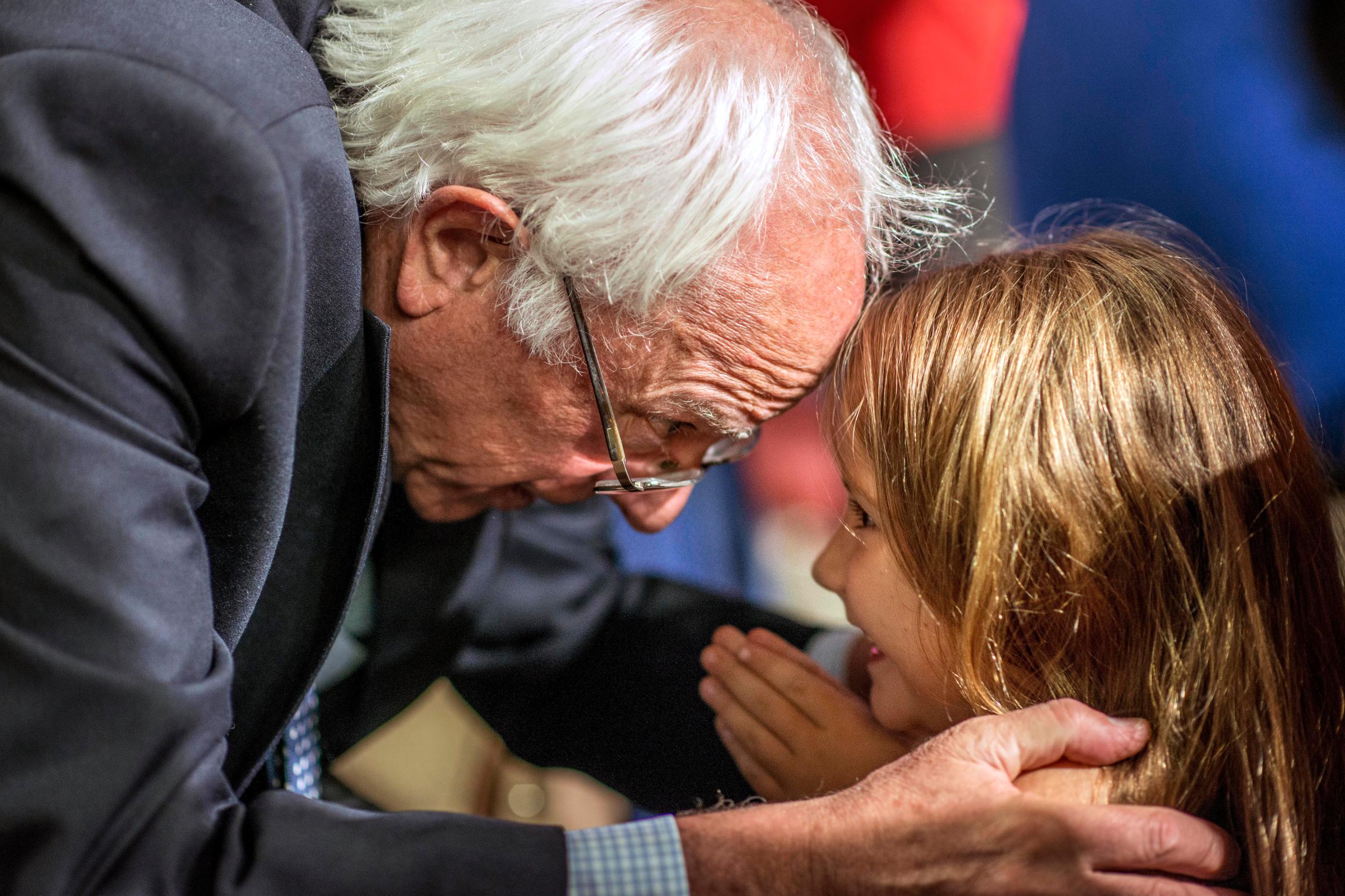 Democratic presidential candidate, Sen. Bernie Sanders (I-VT) meets supporters after a Town Hall meeting in Florence, S.C. on Sept. 12.