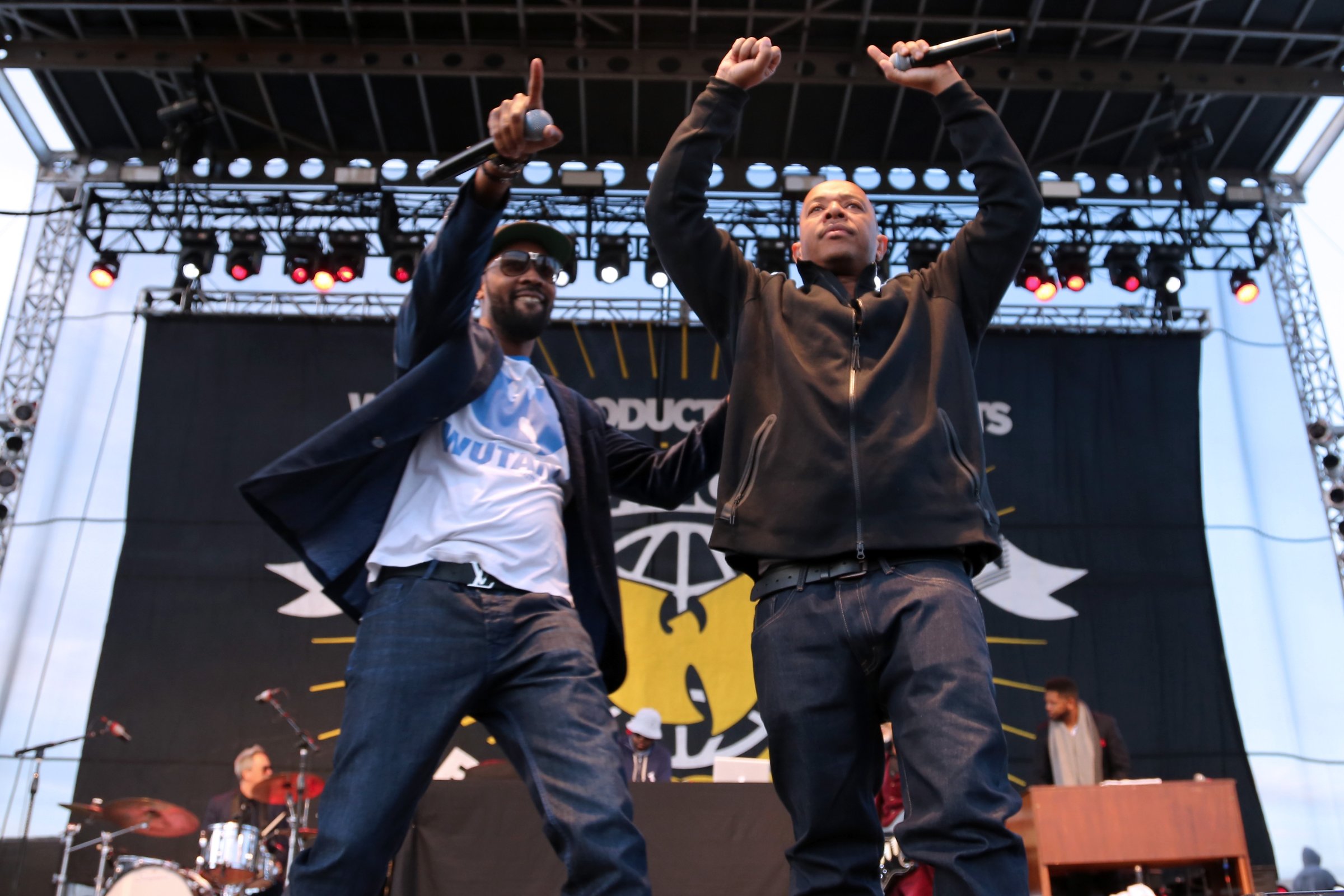 RZA and U-God of Wu-Tang Clan perform on stage during the 2015 Riot Fest at Downsview Park on September 20, 2015 in Toronto.