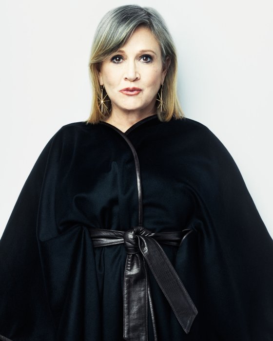 Carrie Fisher photographed for Time on October 27, 2015 in Los Angeles