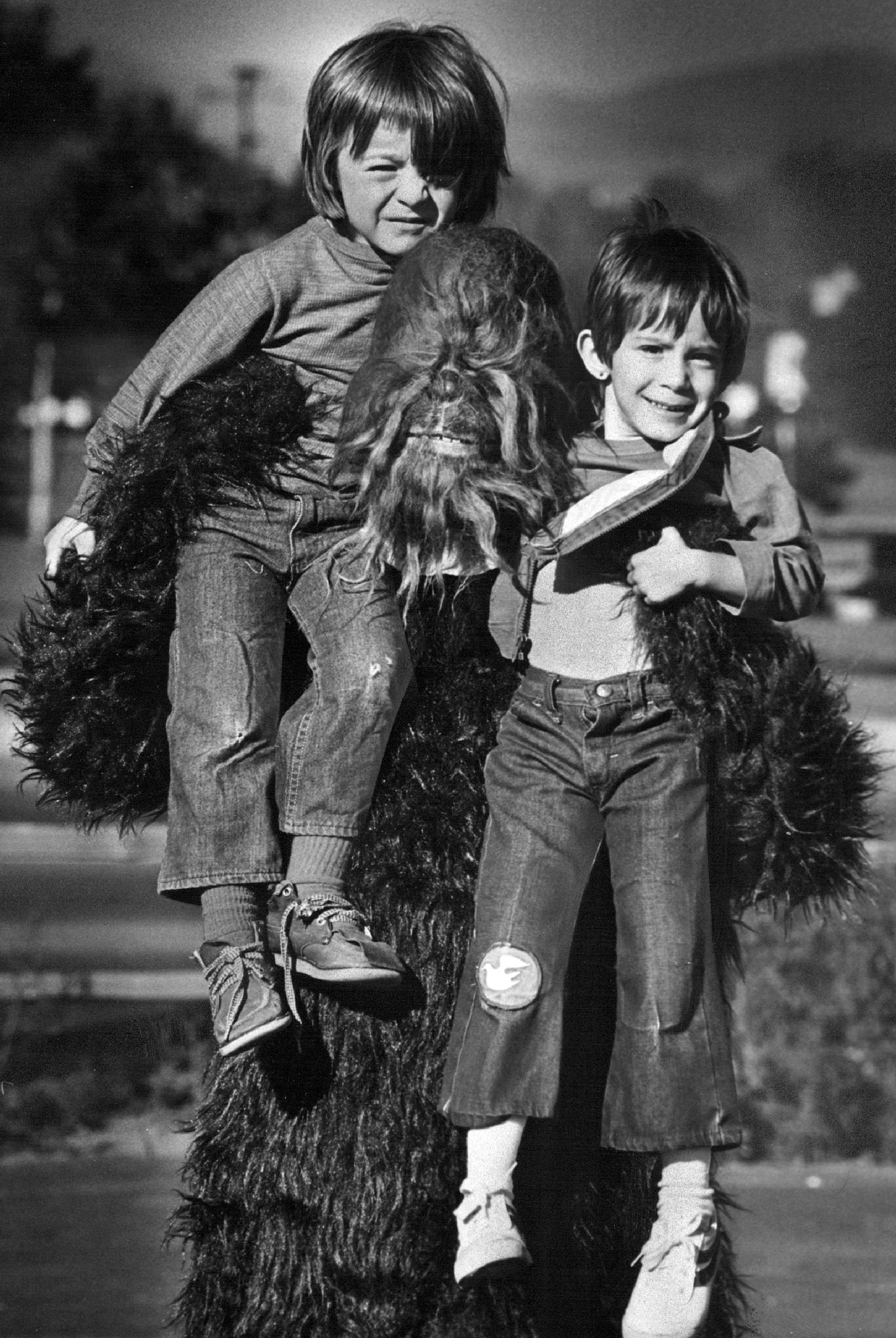 Children with Wookie from Star Wars 1977