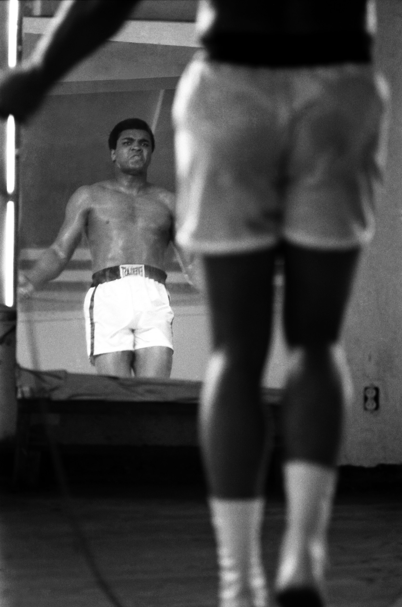 Muhammad Ali training for his fight against Joe Frazier, 1971.