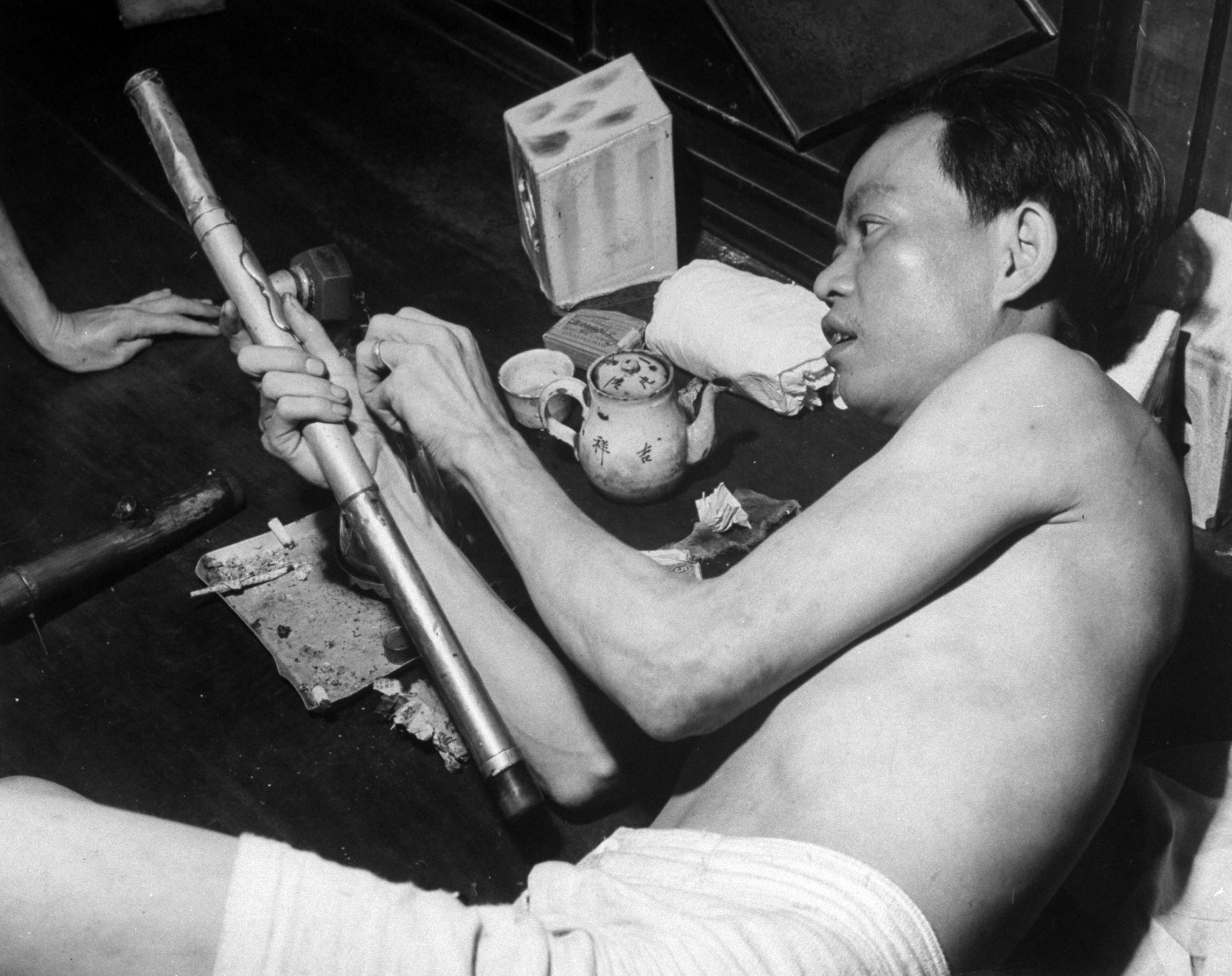 Opium addicts in Saigan 1949