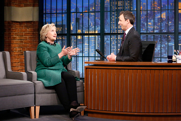 Presidential candidate Hillary Clinton during an interview with host Seth Meyers on December 10, 2015 (Jon Pack—NBC/NBCU Photo Bank/Getty Images)