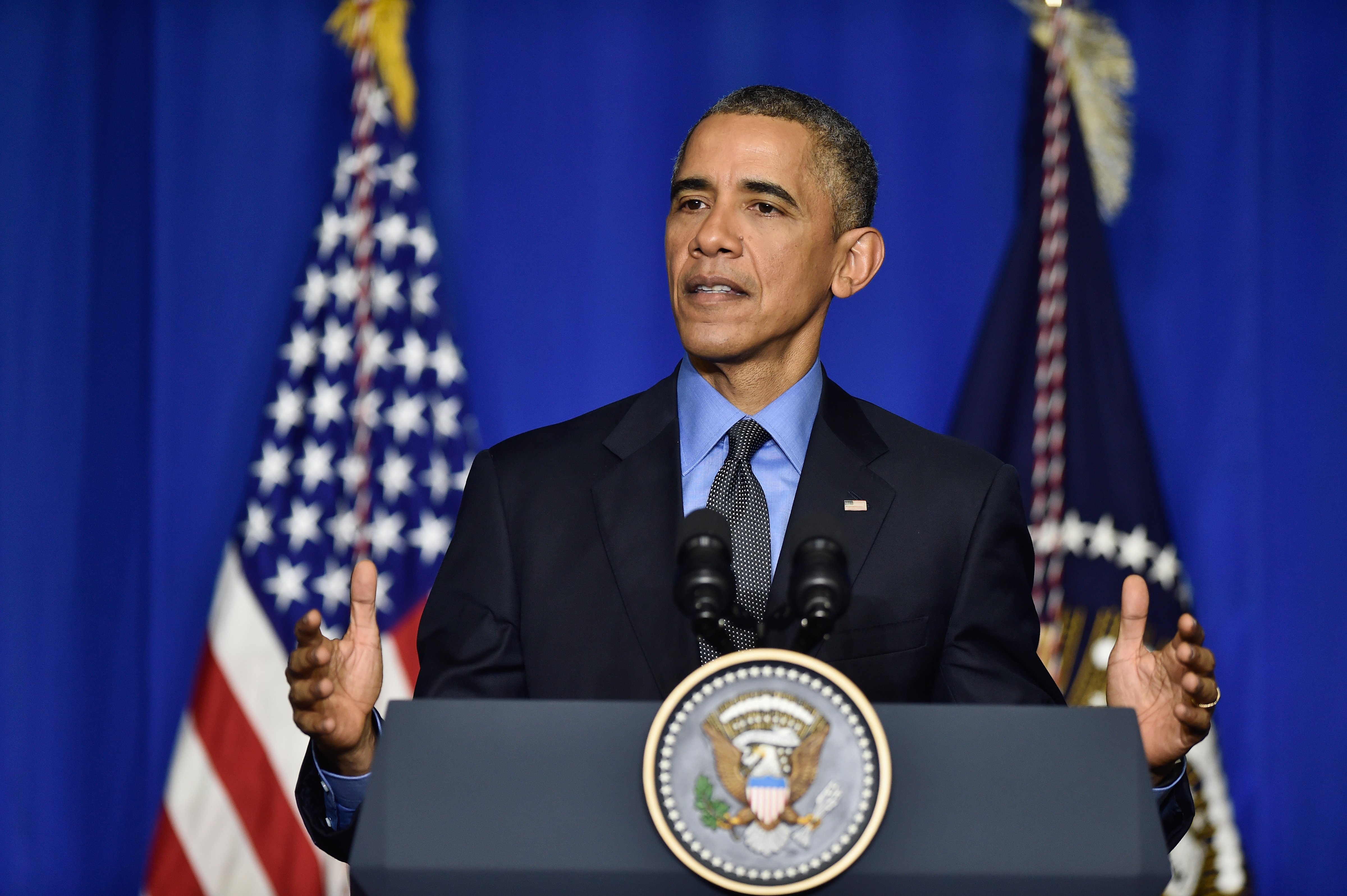 Barack Obama speaks on Dec. 1, 2015 in Paris, France. (Pascal Le Segretain—Getty Images)