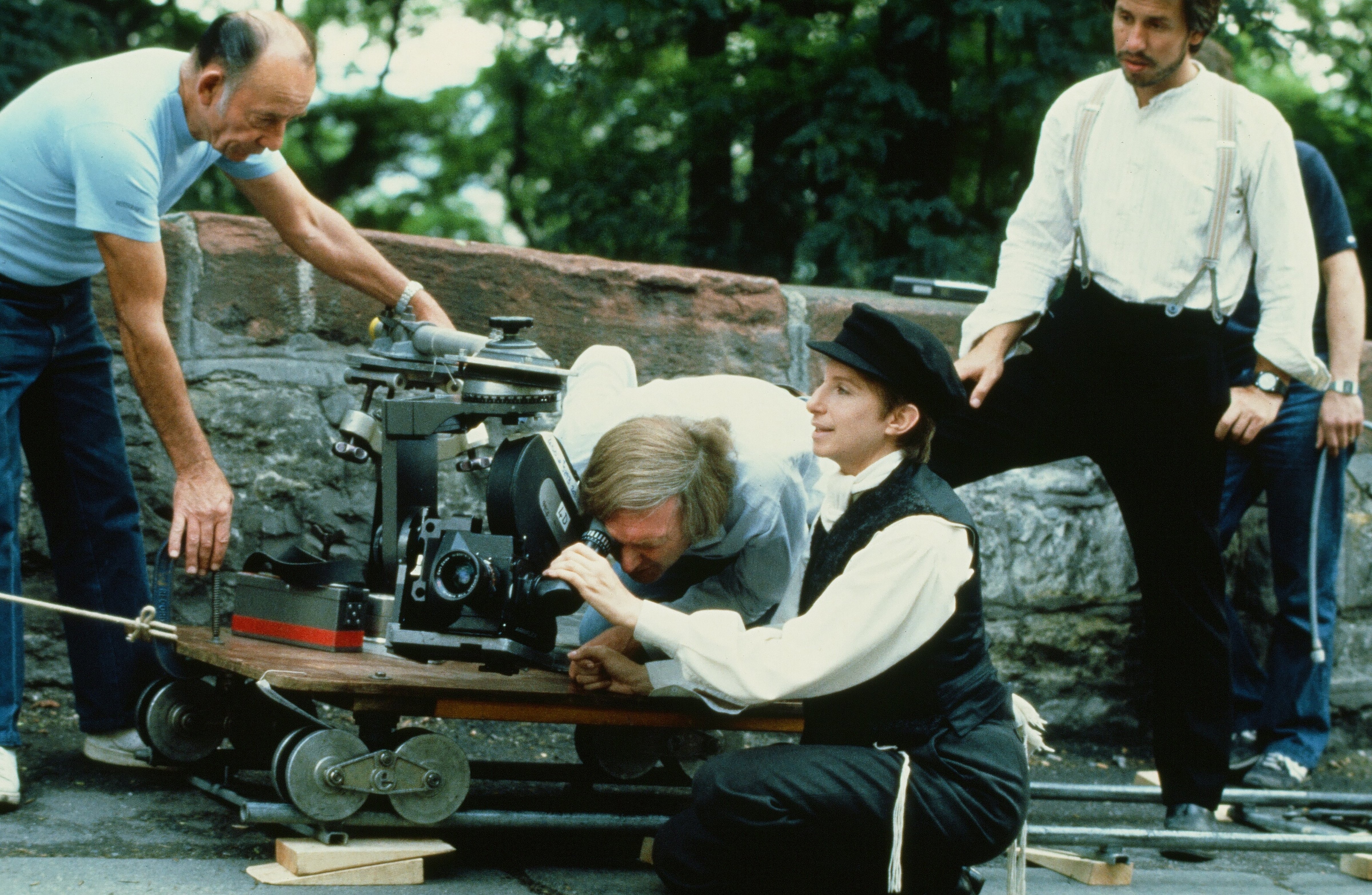 Barbra Streisand behind the scenes directing "Yentl," circa 1983. (Hulton Archive/Getty Images)