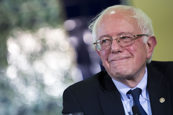 Senator Bernie Sanders, an independent from Vermont and 2016 Democratic presidential candidate, smiles during an interfaith roundtable in Washington, D.C., U.S., on Wednesday, Dec. 16, 2015. (Bloomberg—Bloomberg via Getty Images)