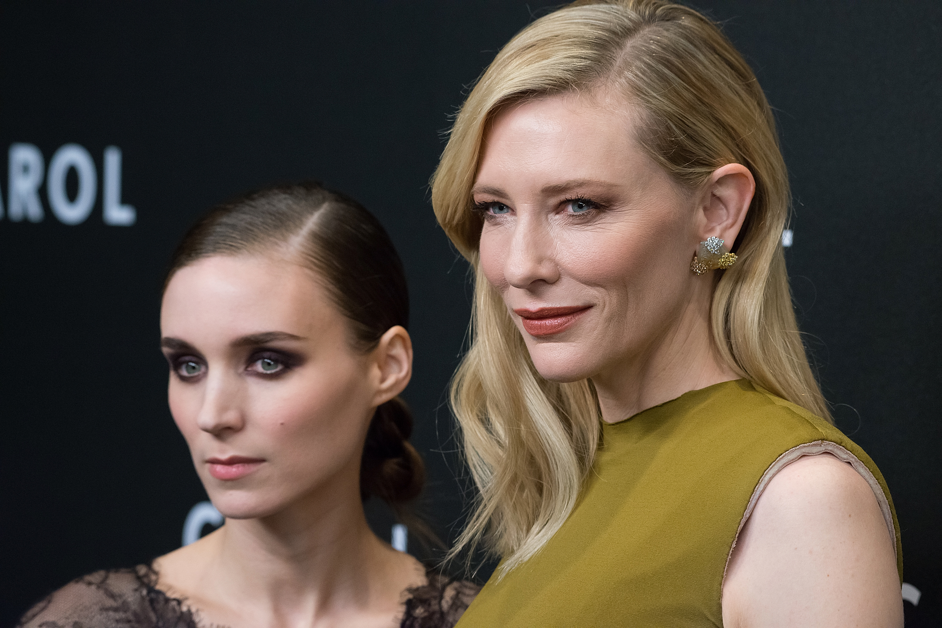 Rooney Mara, left and Cate Blanchett at Museum of Modern Art on Nov. 16, 2015 in New York City. (Michael Stewart—WireImage/Getty Images)