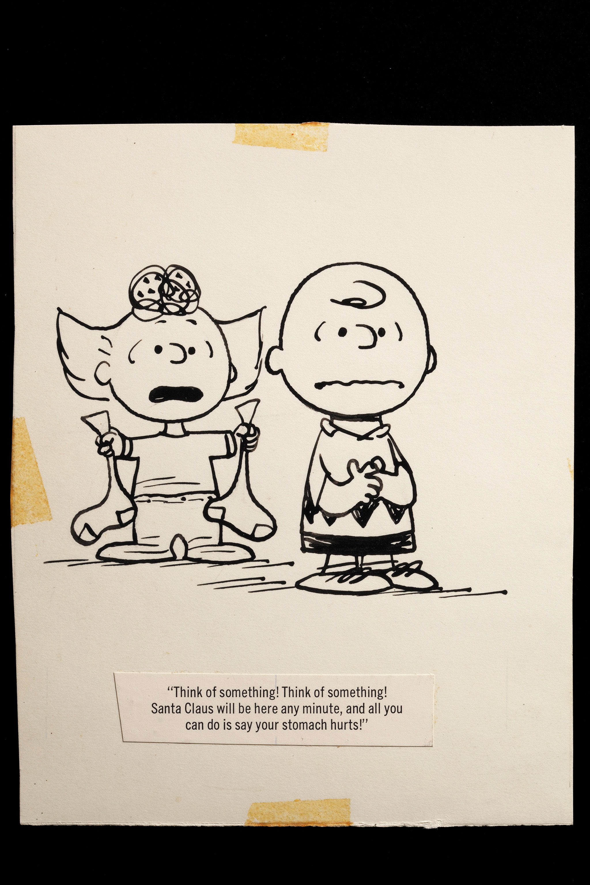 Original art for “Charlie Brown’s Christmas Stocking,” 1963.
