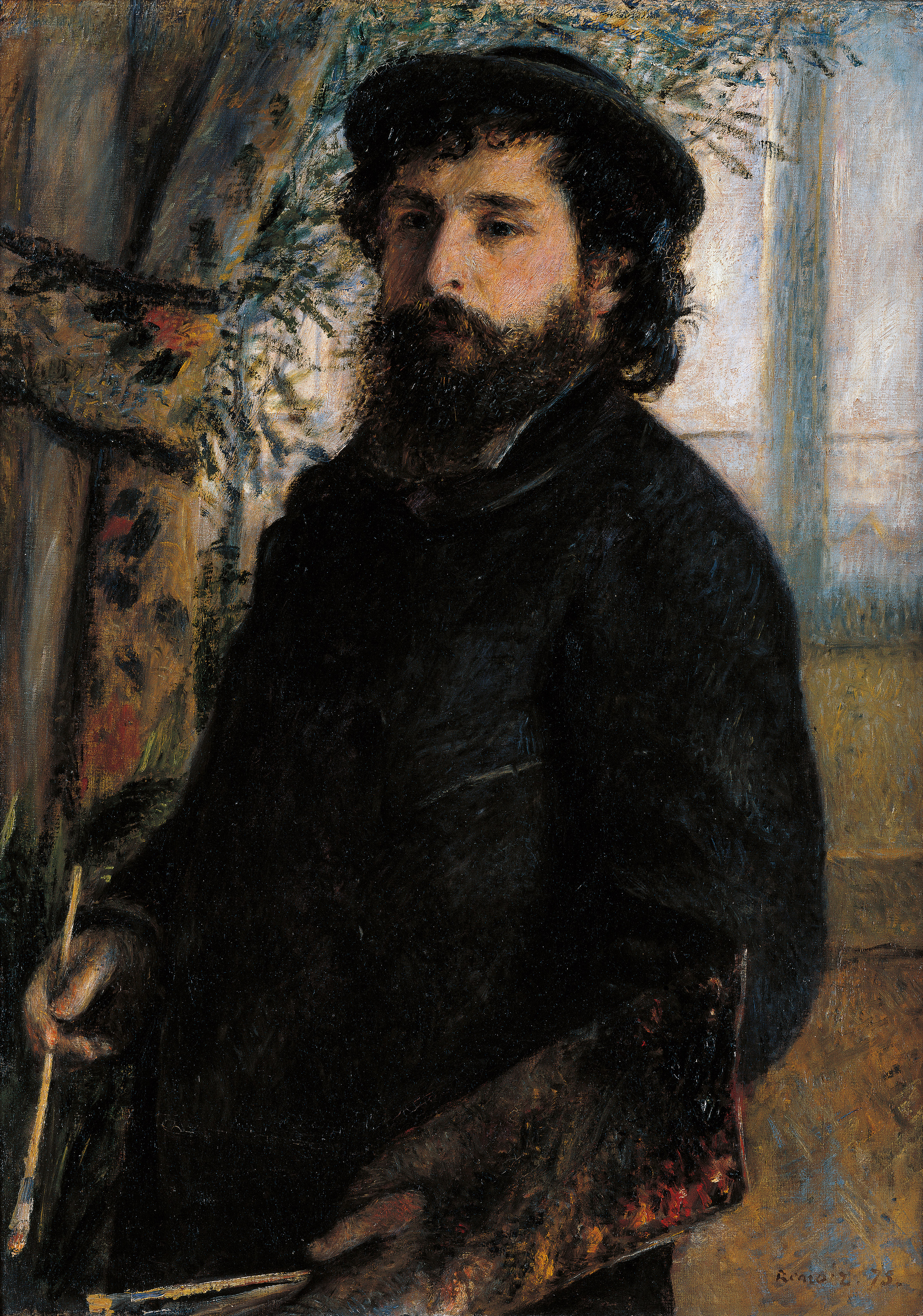 Portrait of Claude Monet, by Pierre-Auguste Renoir, 1875.
