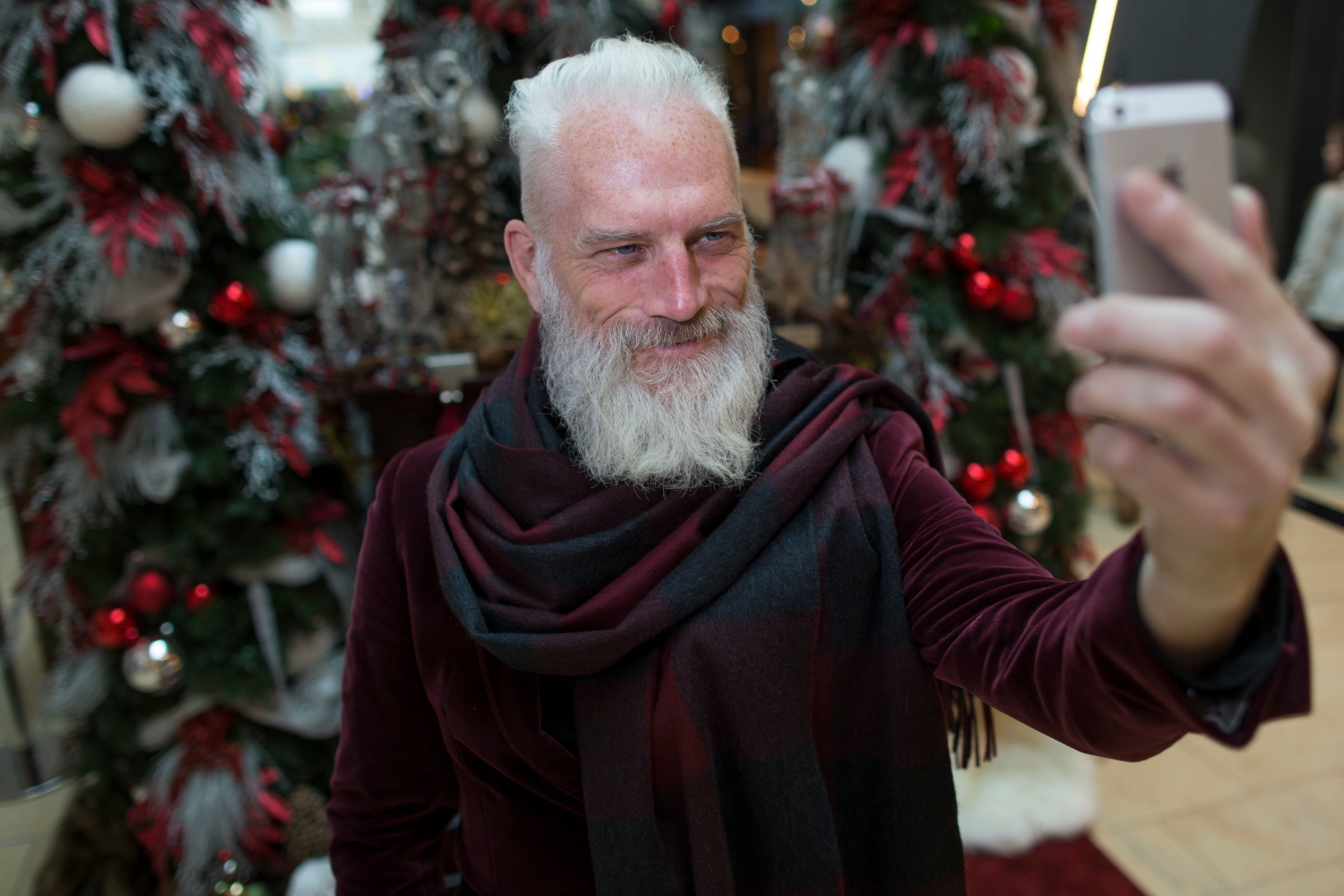 Fashion Santa, Paul Mason, will be working the holiday season at Yorkdale Mall where he will take selfies with mall patrons. All proceeds will go to charity.
