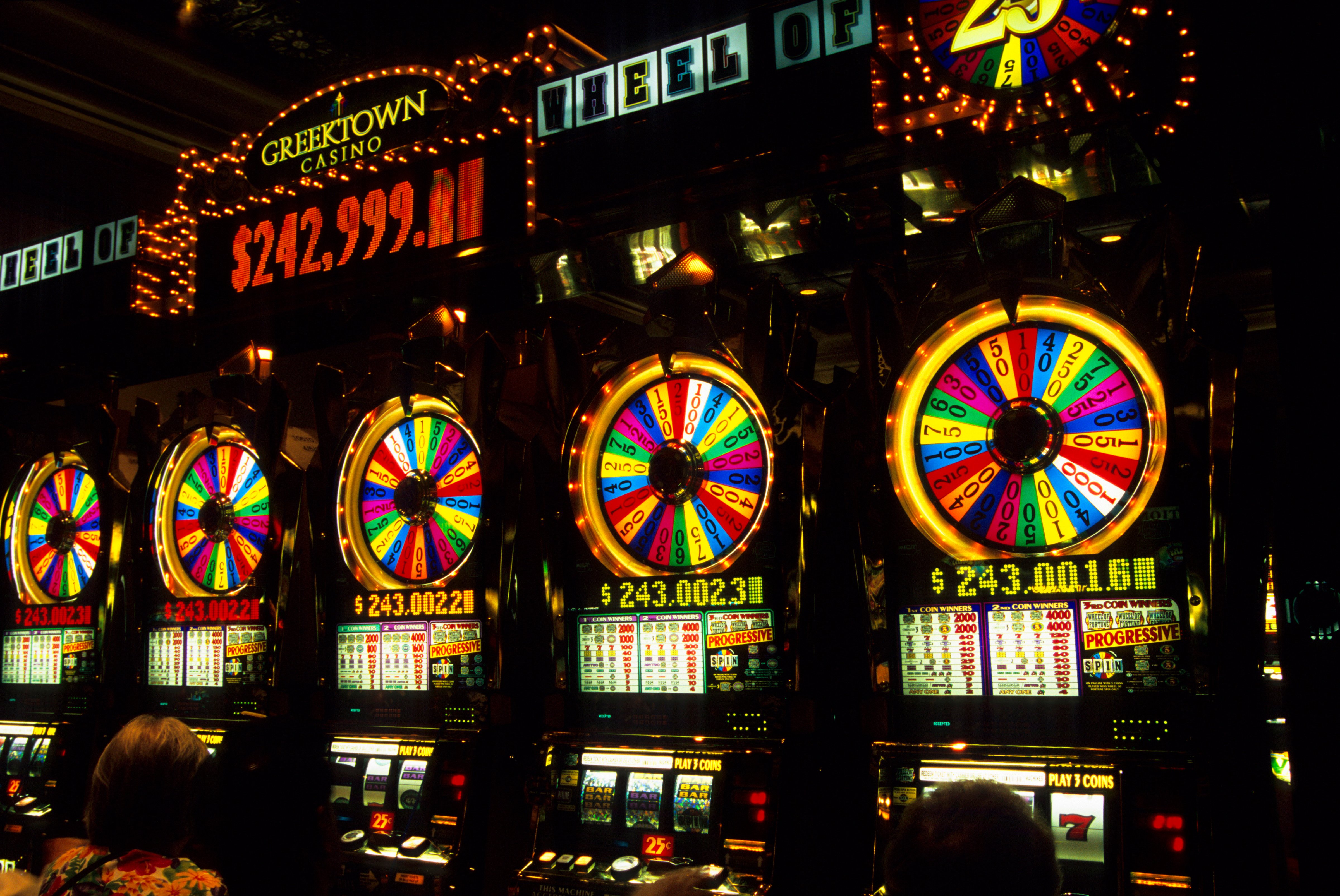 A Michigan woman won over $2 million while playing the Wheel of Fortune slots at Greektown Casino-Hotel. (Wolfgang Kaehler/LightRocket via Getty Images)
