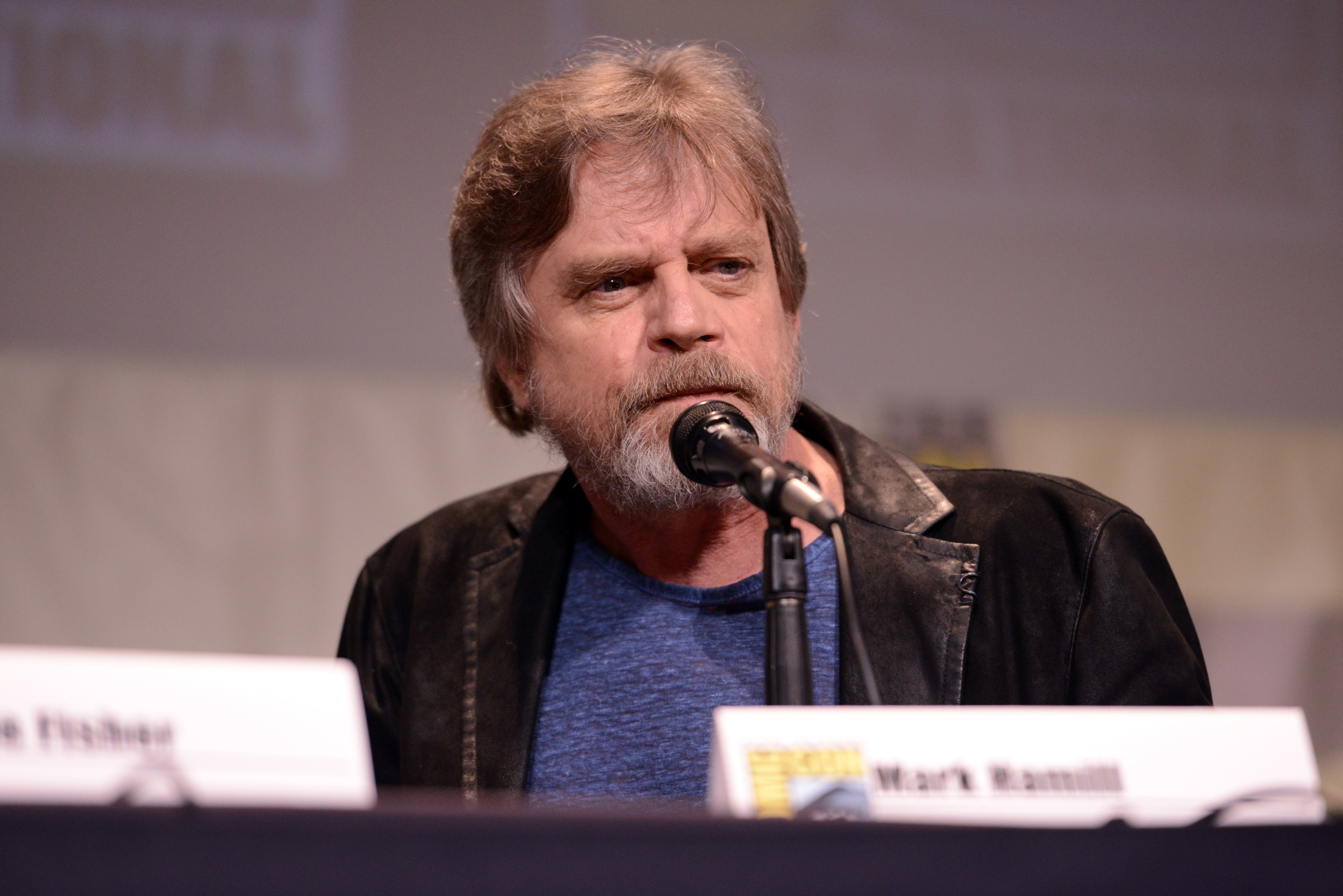 Mark Hamill speaks onstage at the Lucasfilm panel during Comic-Con International 2015 at the San Diego Convention Center on July 10, 2015 in San Diego, California. (Albert L. Ortega—Getty Images)