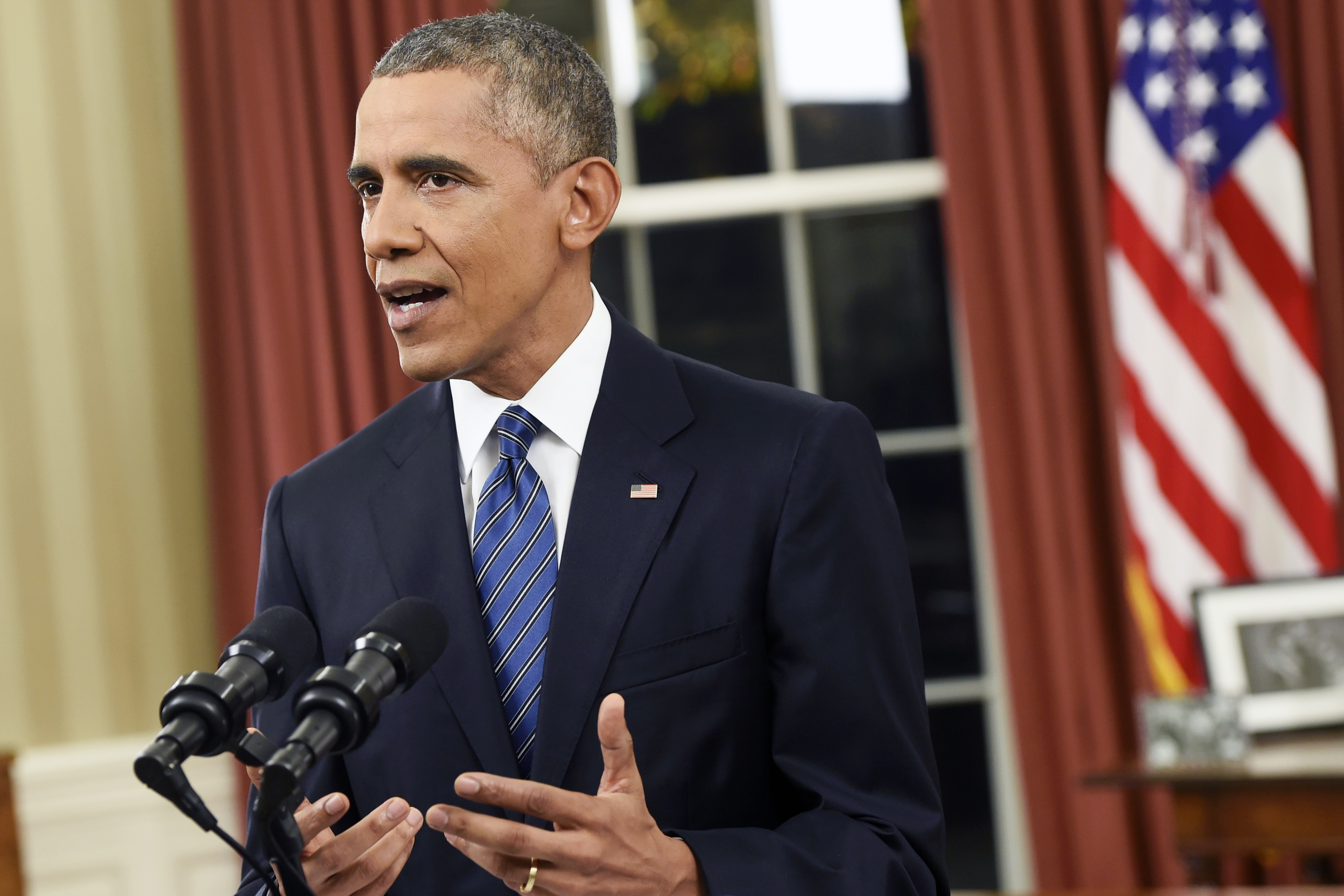 Obama Addresses The Nation As FBI Pursues Terrorism In California Attack