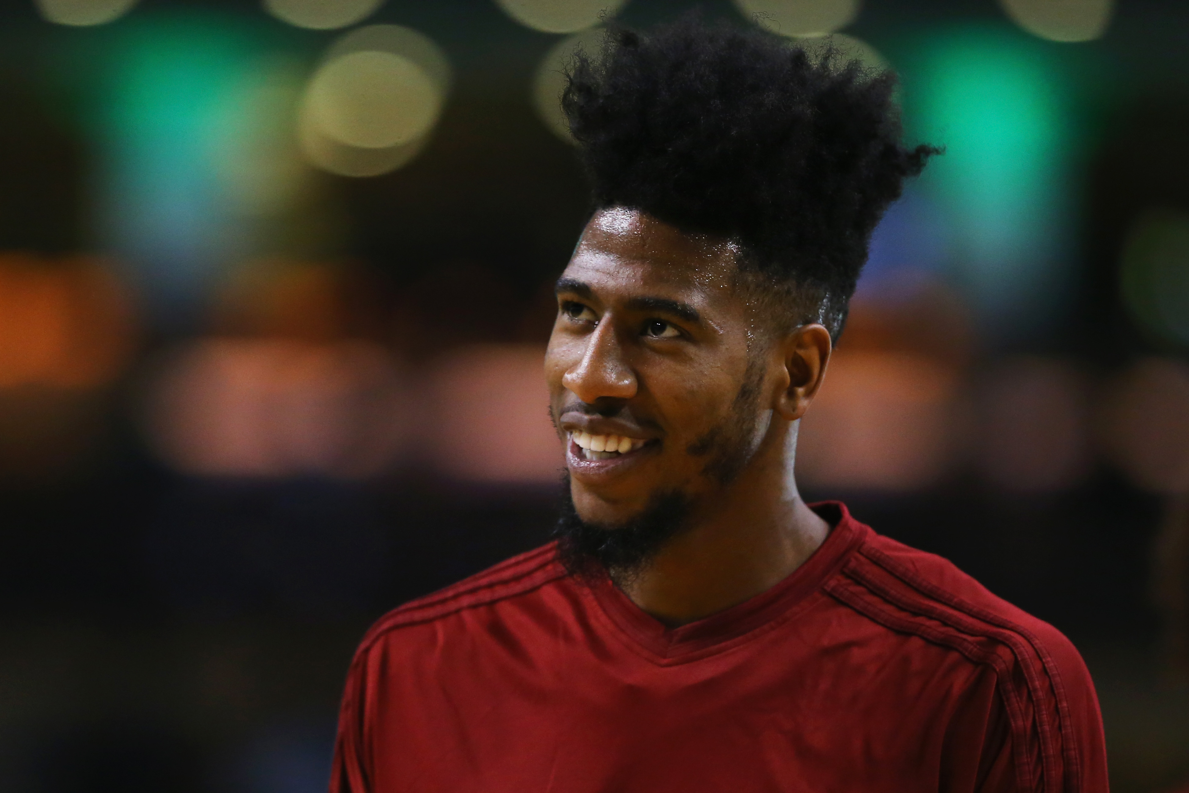 Iman Shumpert of the Cleveland Cavaliers looks on during warmups before the game against the Boston Celtics at TD Garden on December 15, 2015 in Boston, Massachusetts. (Maddie Meyer&mdash;Getty Images)