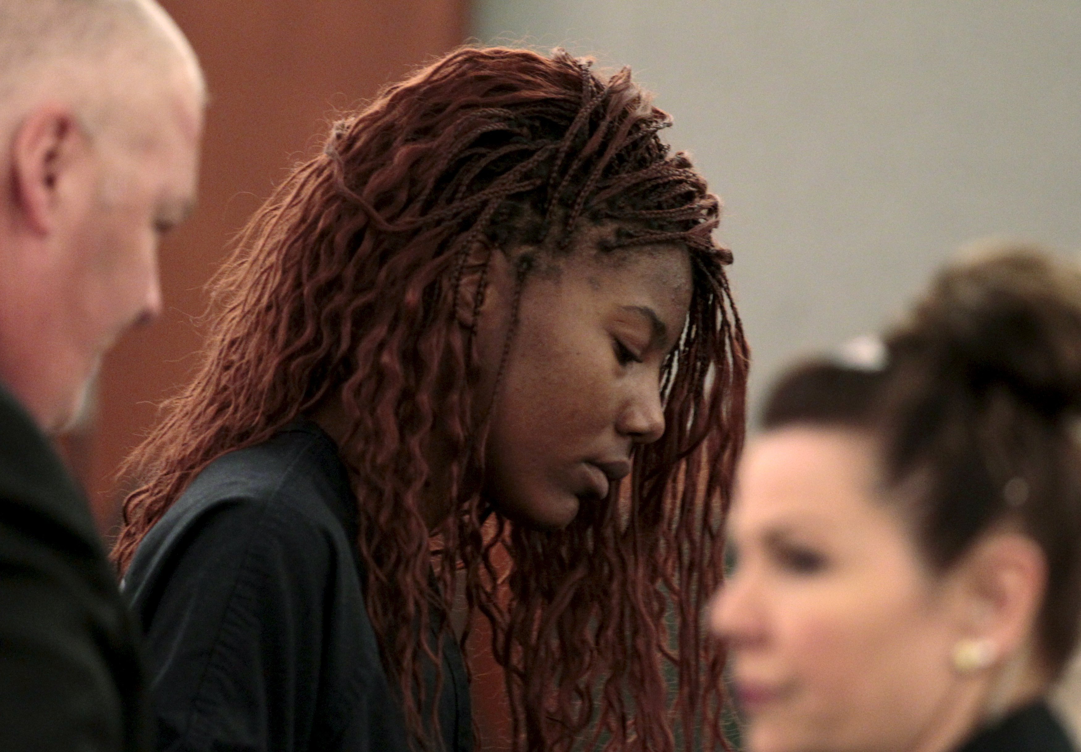 Lakeisha Nicole Holloway, 24, of Oregon, leaves the courtroom after her initial appearance at the Regional Justice Center in Las Vegas, Dec. 23, 2015. (Steve Marcus—Reuters)