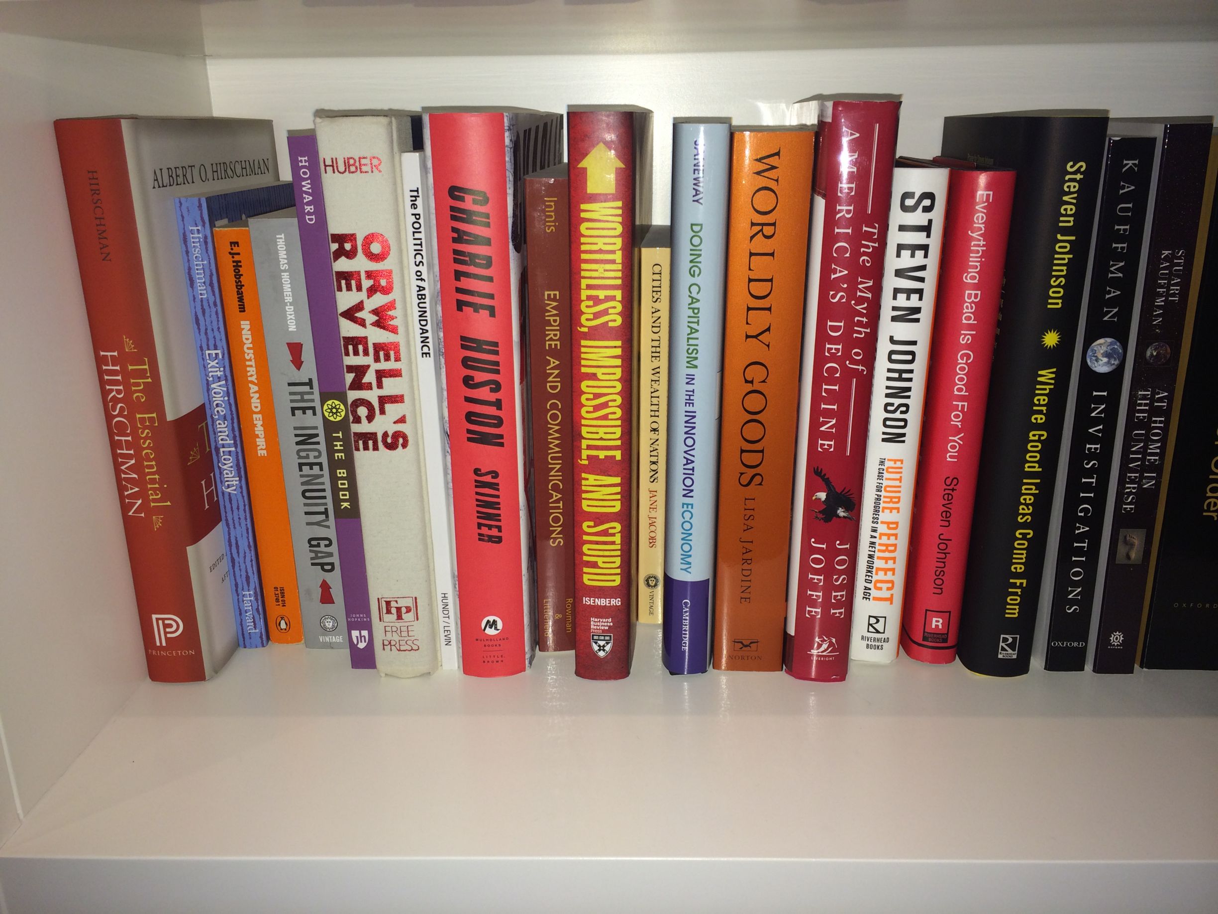 Some noted early adopters, such as investor Marc Andreessen, have uploaded pictures of their bookshelves. (Courtesy of Shelfie)