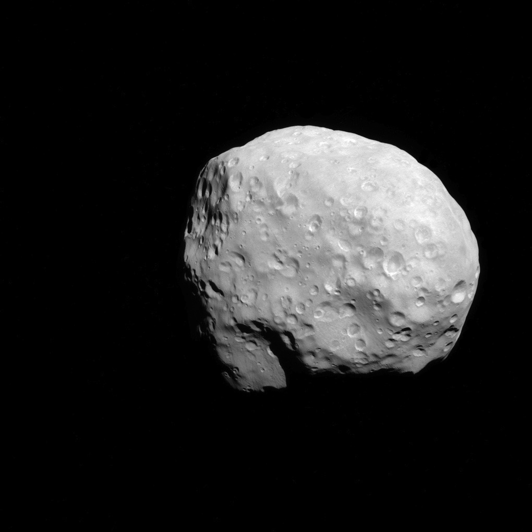 NASA's Cassini spacecraft captured this view of Saturn's moon Epimetheus (116 kilometers, or 72 miles across) during a moderately close flyby on Dec. 6, 2015. This is one of Cassini's highest resolution views of the small moon, along with PIA09813.