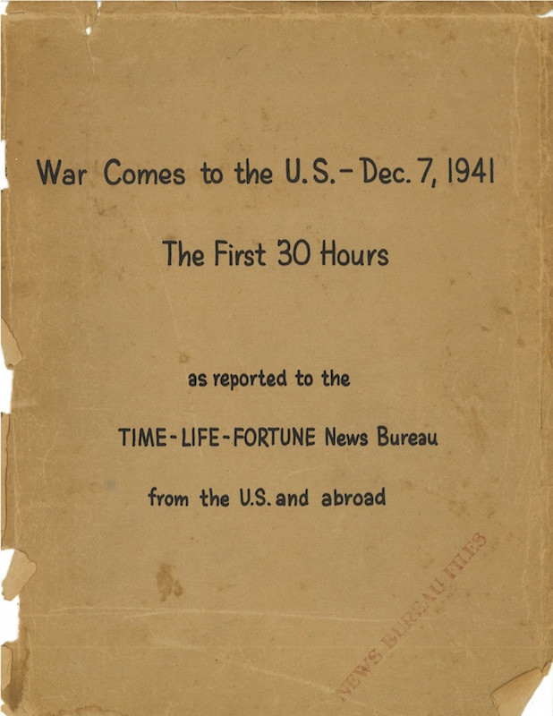 War Comes to the U.S. (TIME Inc. archives)