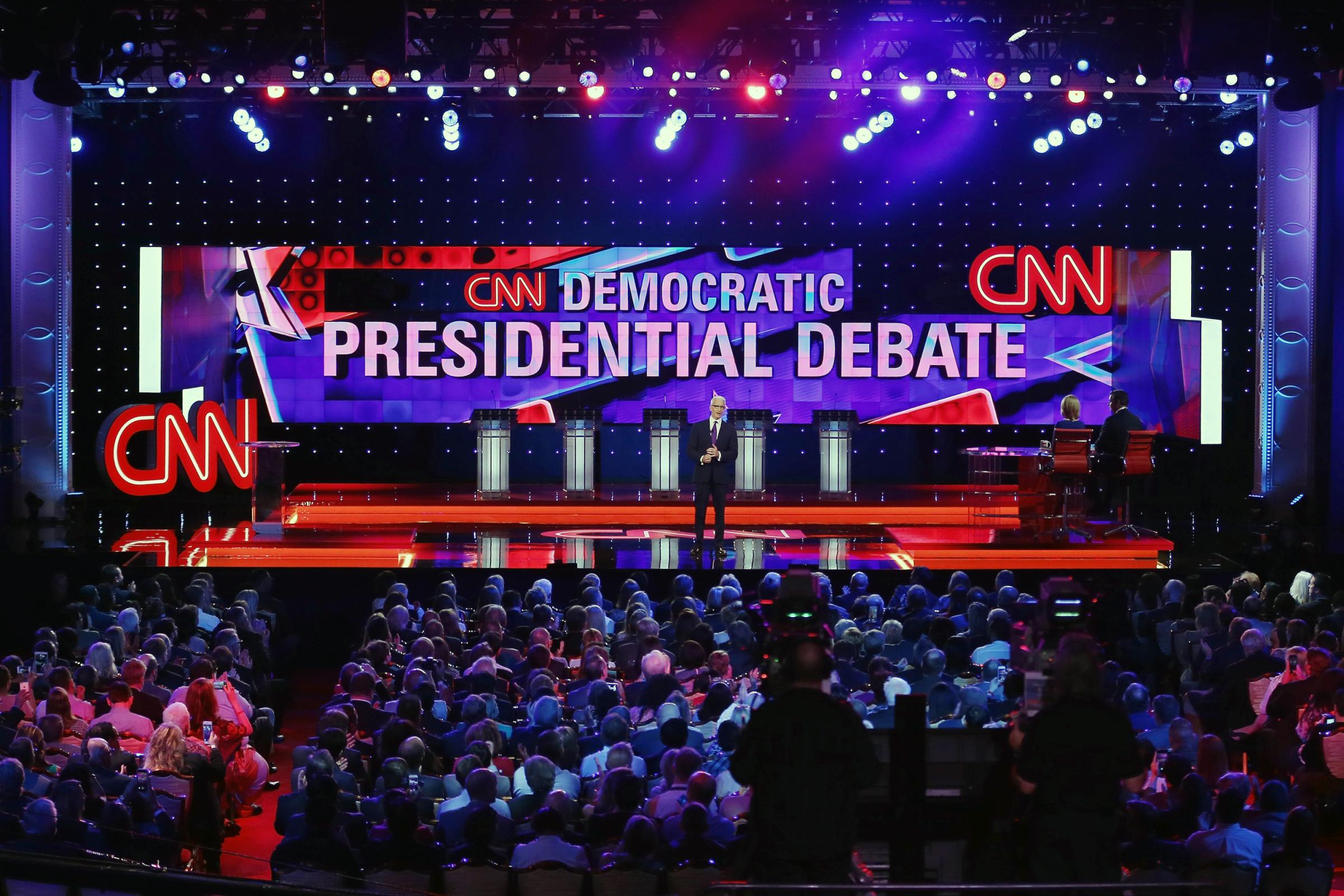 The Democratic presidential debate sponsored by CNN and Facebook at Wynn Las Vegas on Oct. 13, 2015 in Las Vegas.