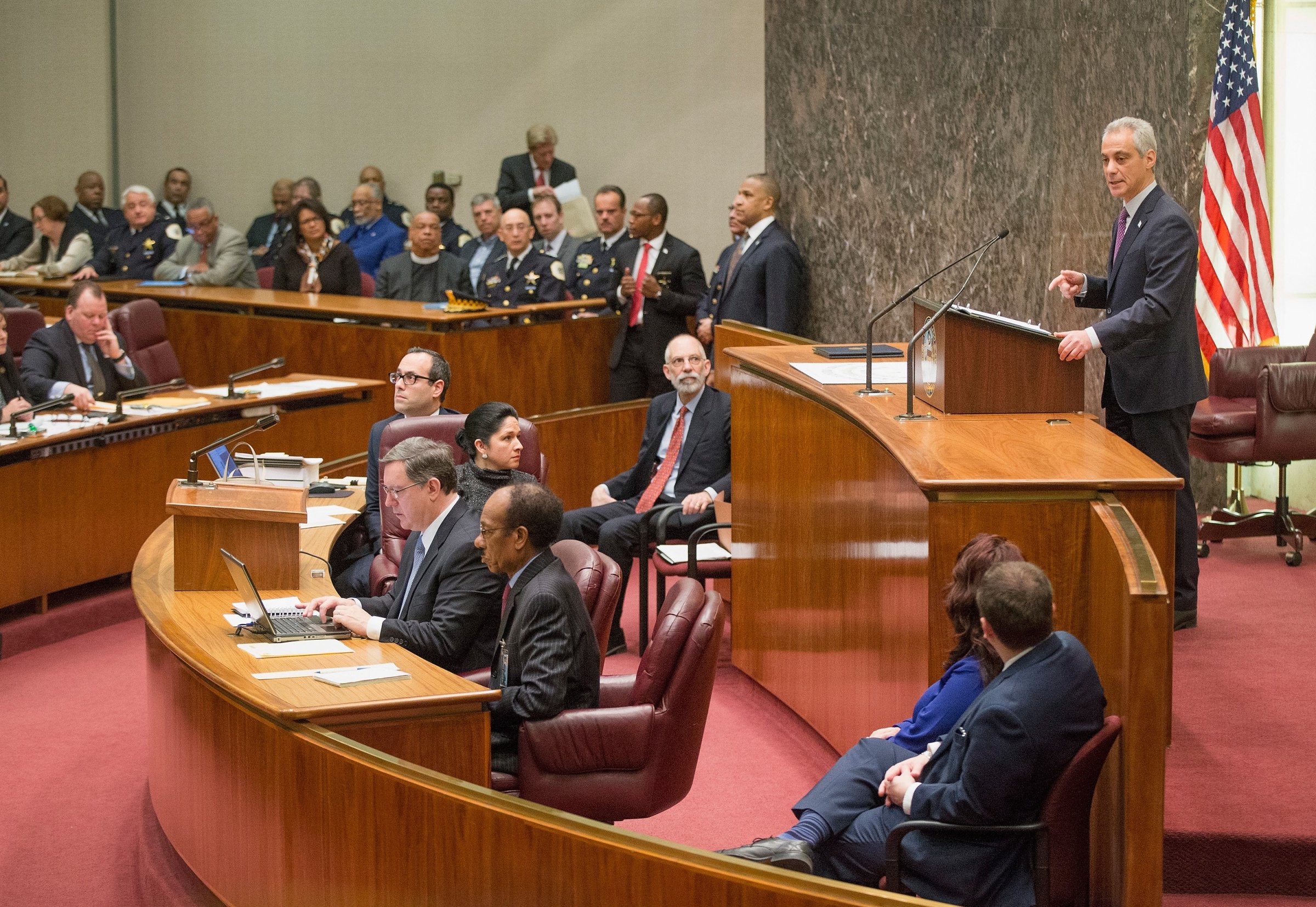Chicago Mayor Rahm Emanuel Addresses Police Misconduct At Chicago City Council Meeting